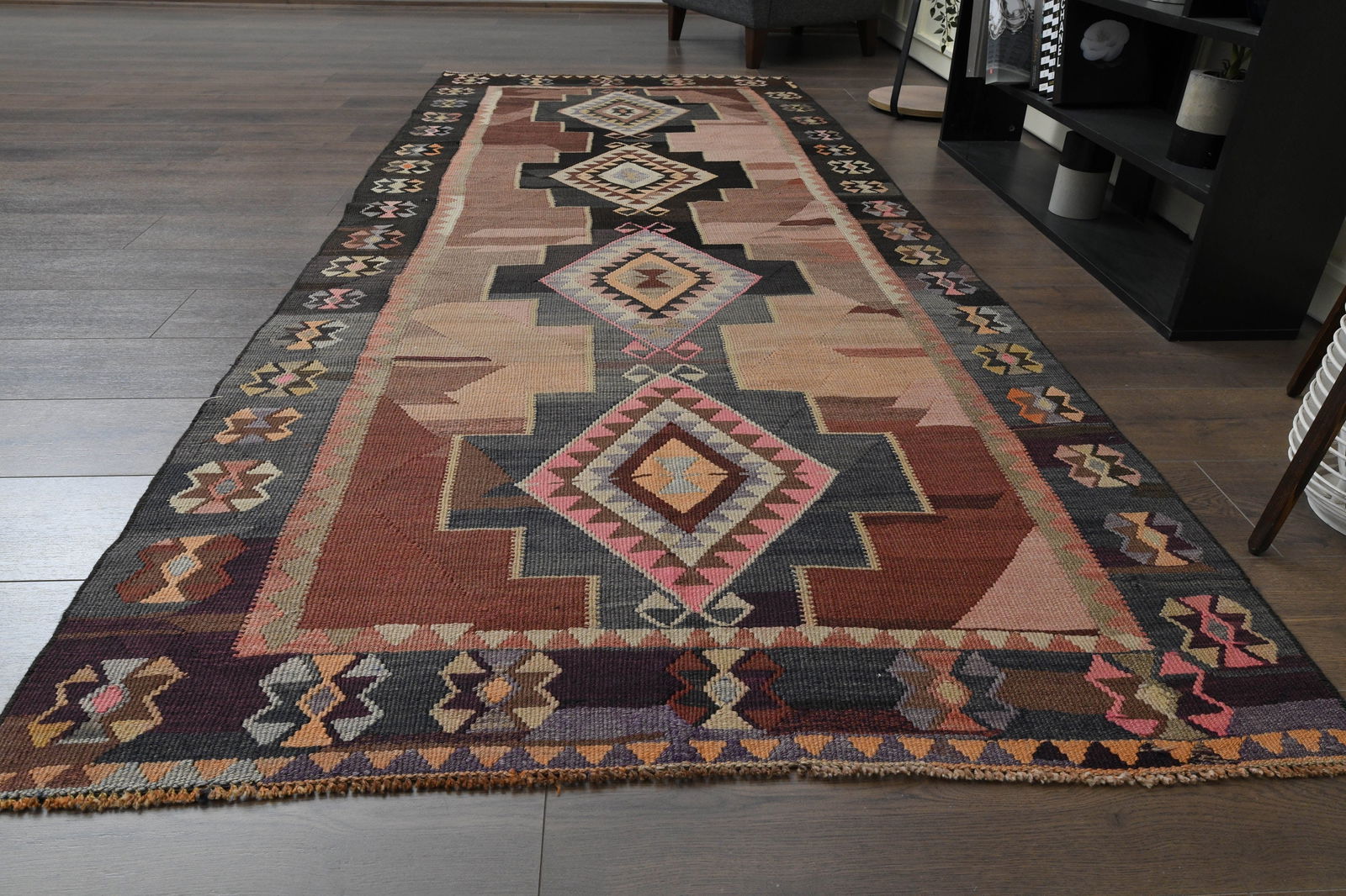 4x9'6 ft, KILIM RUNNER RUG - 5