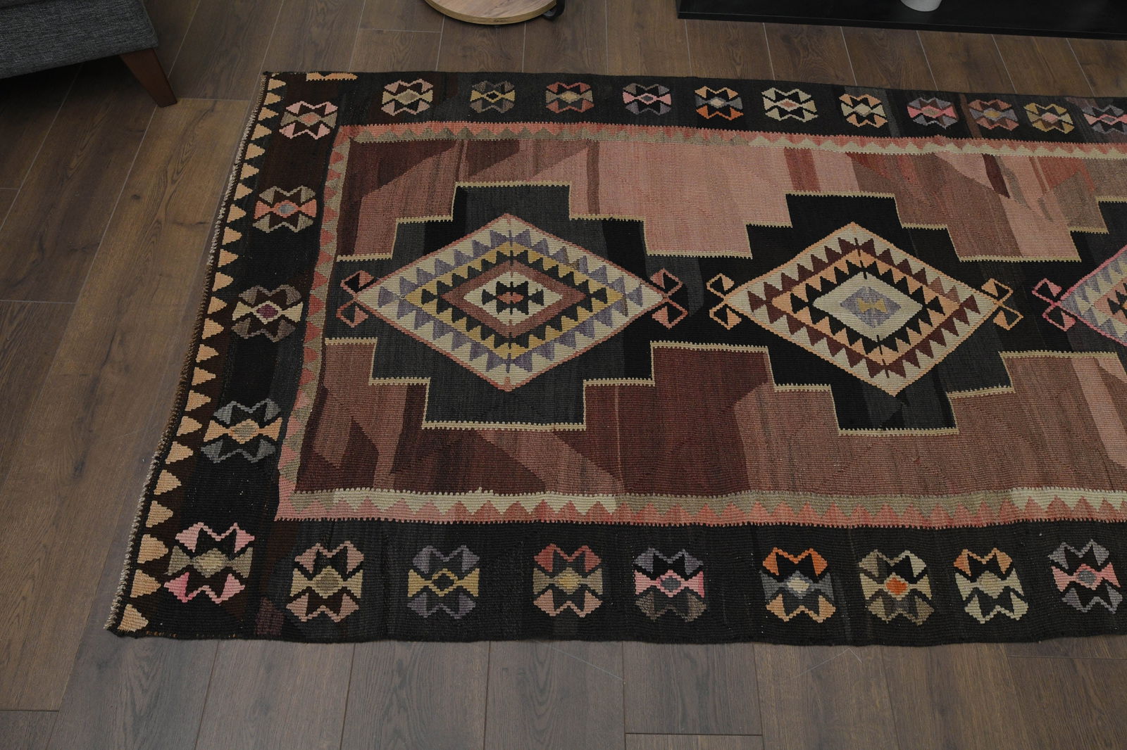 4x9'6 ft, KILIM RUNNER RUG - 7
