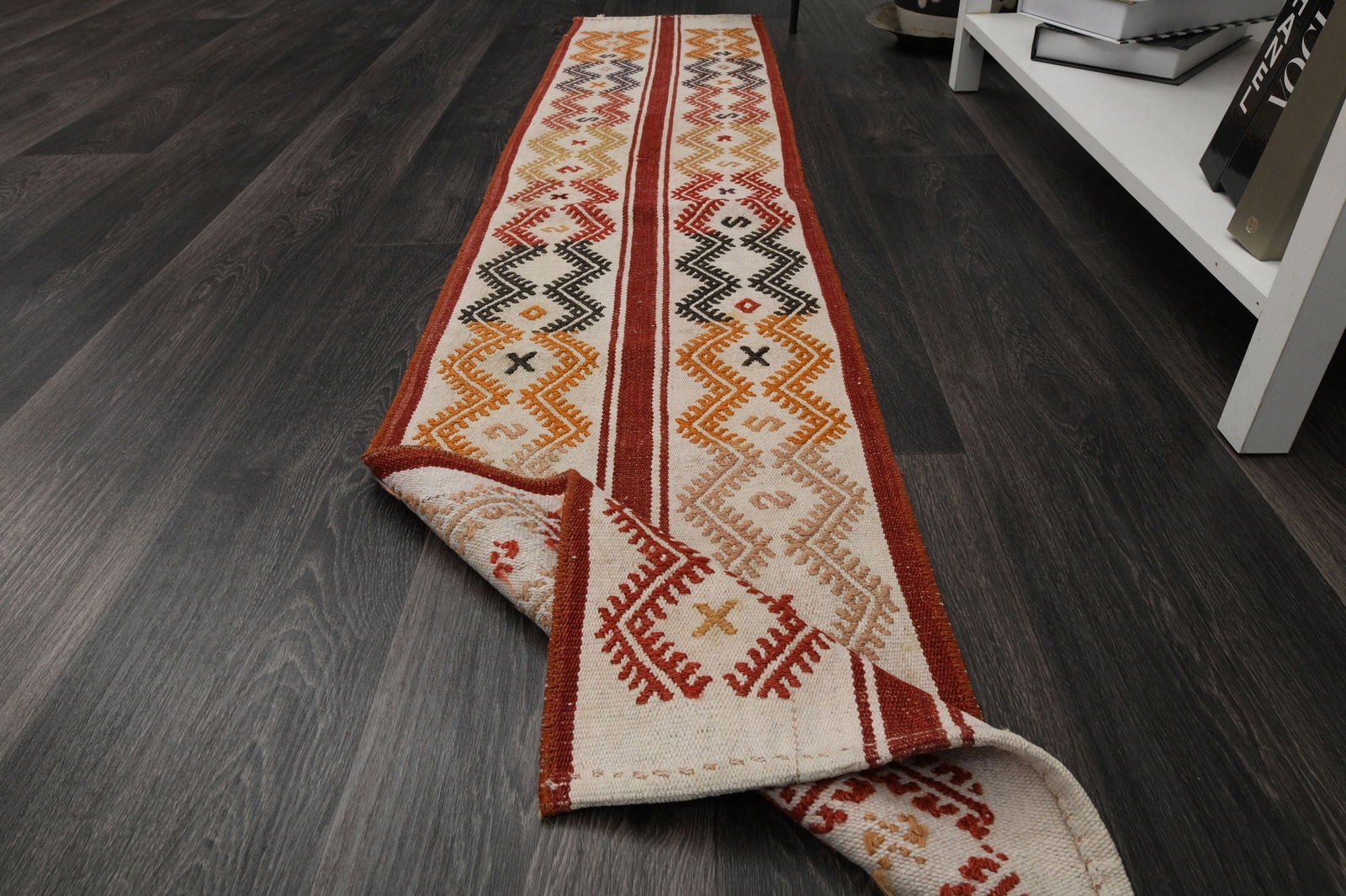 1.3x6.5 ft, IVORY DECOR, Wool Runner - 8