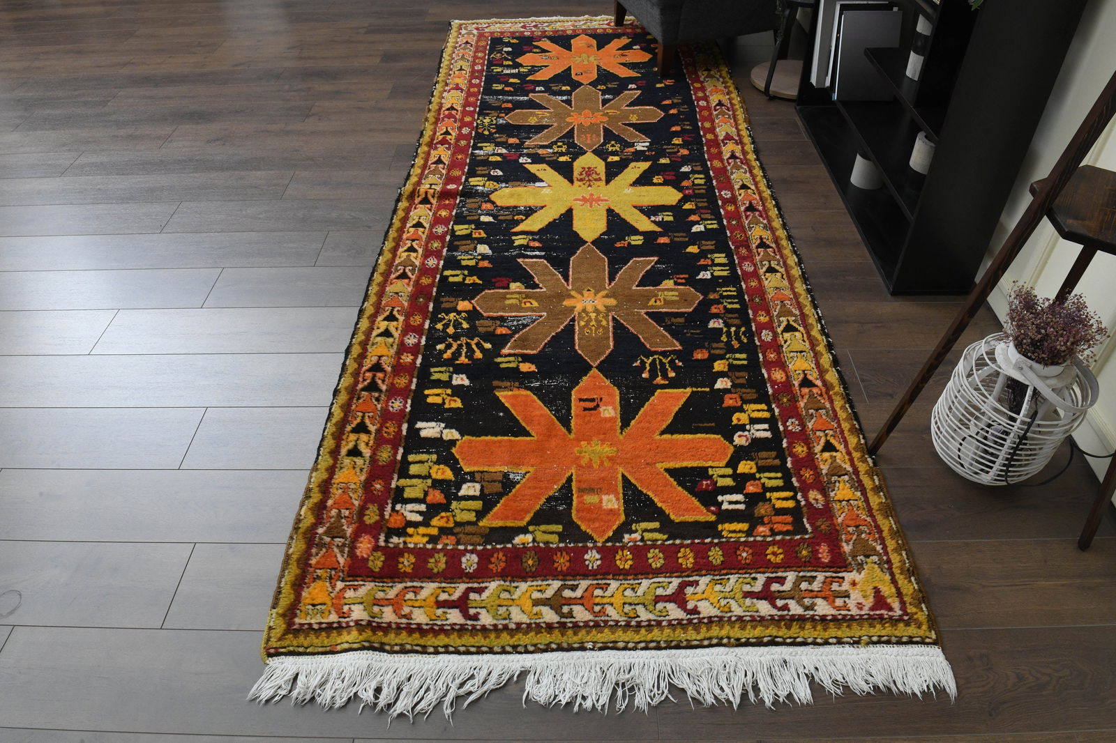 4'2x10'8 ft, COLORFUL KILIM RUNNER - 3