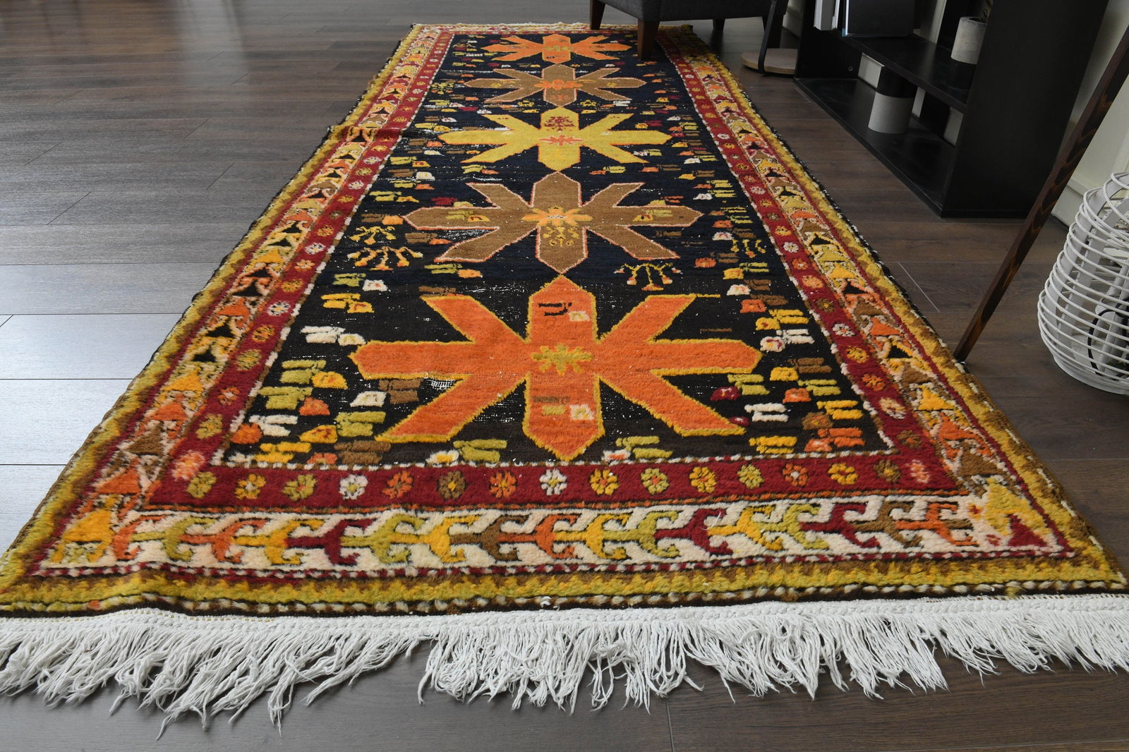 4'2x10'8 ft, COLORFUL KILIM RUNNER - 4