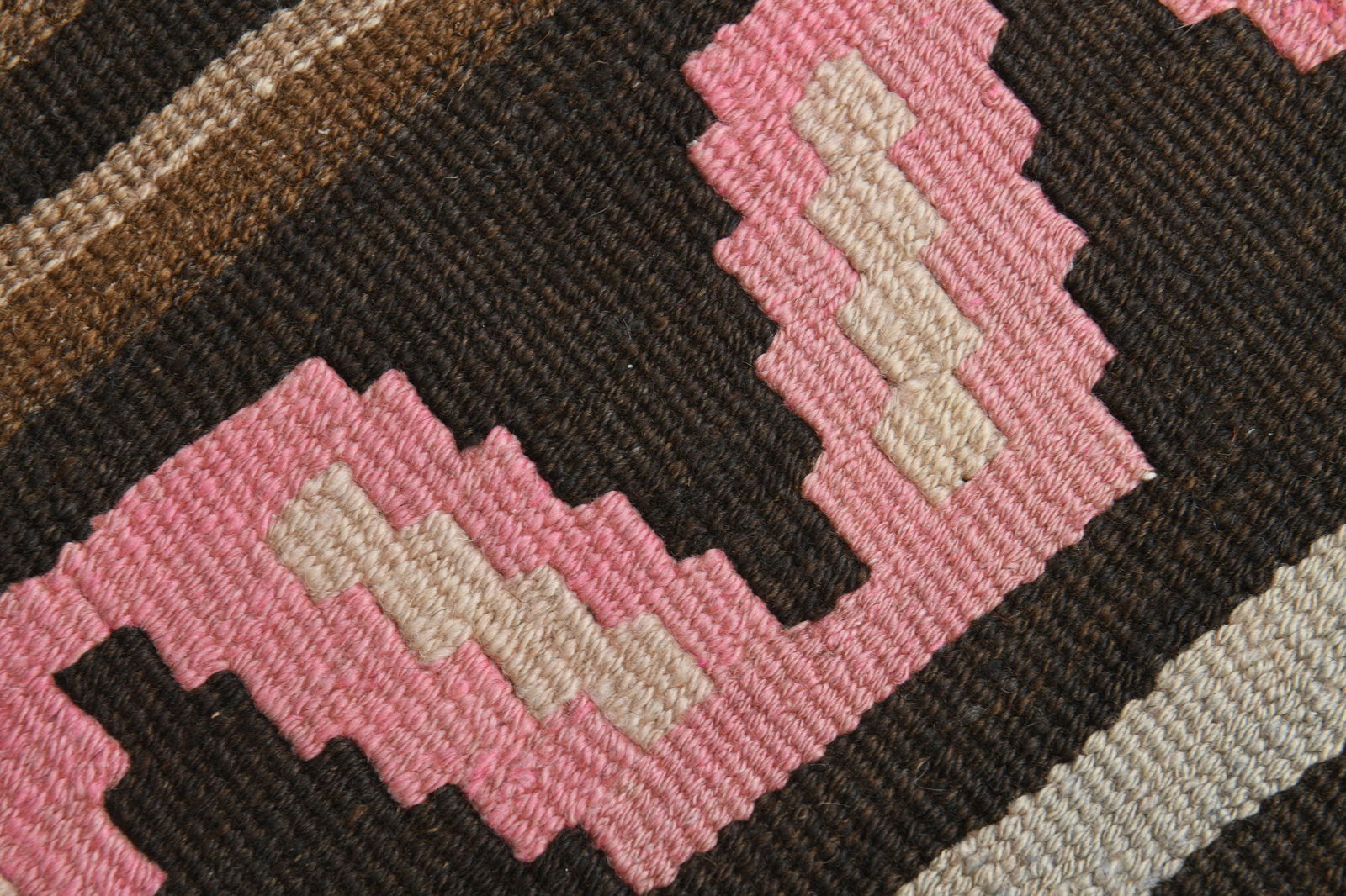 3'6x7 ft, BROWN PINK, KILIM - 4