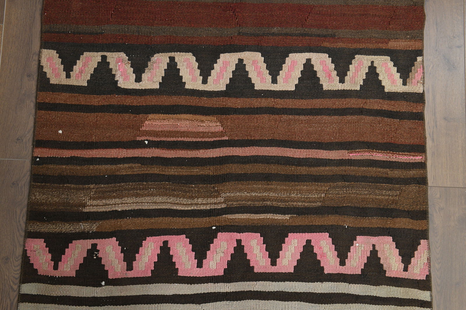 3'6x7 ft, BROWN PINK, KILIM - 5