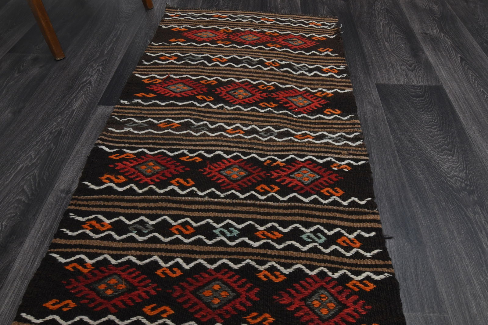 2.2x8.2 ft, TURKISH KILIM Runner - 3