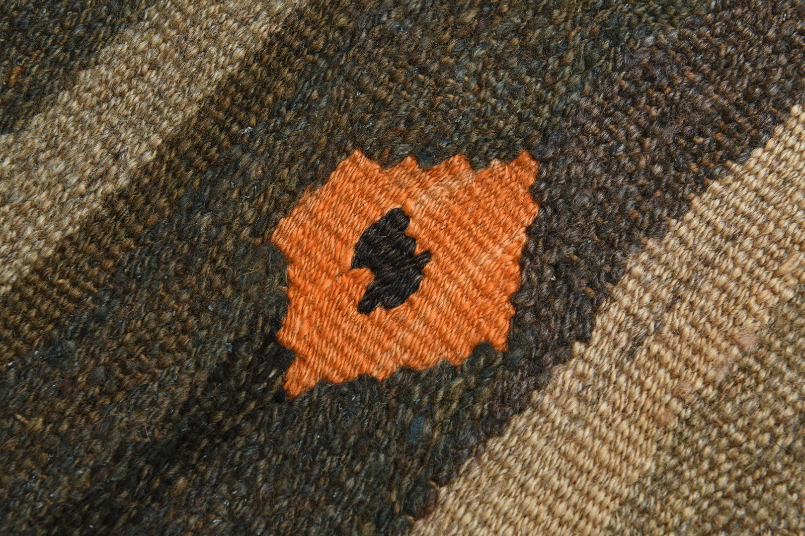 5'5x9'7 ft, BROWN STRIPED KILIM - 4