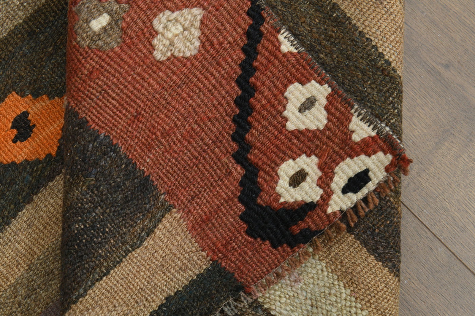 5'5x9'7 ft, BROWN STRIPED KILIM - 5