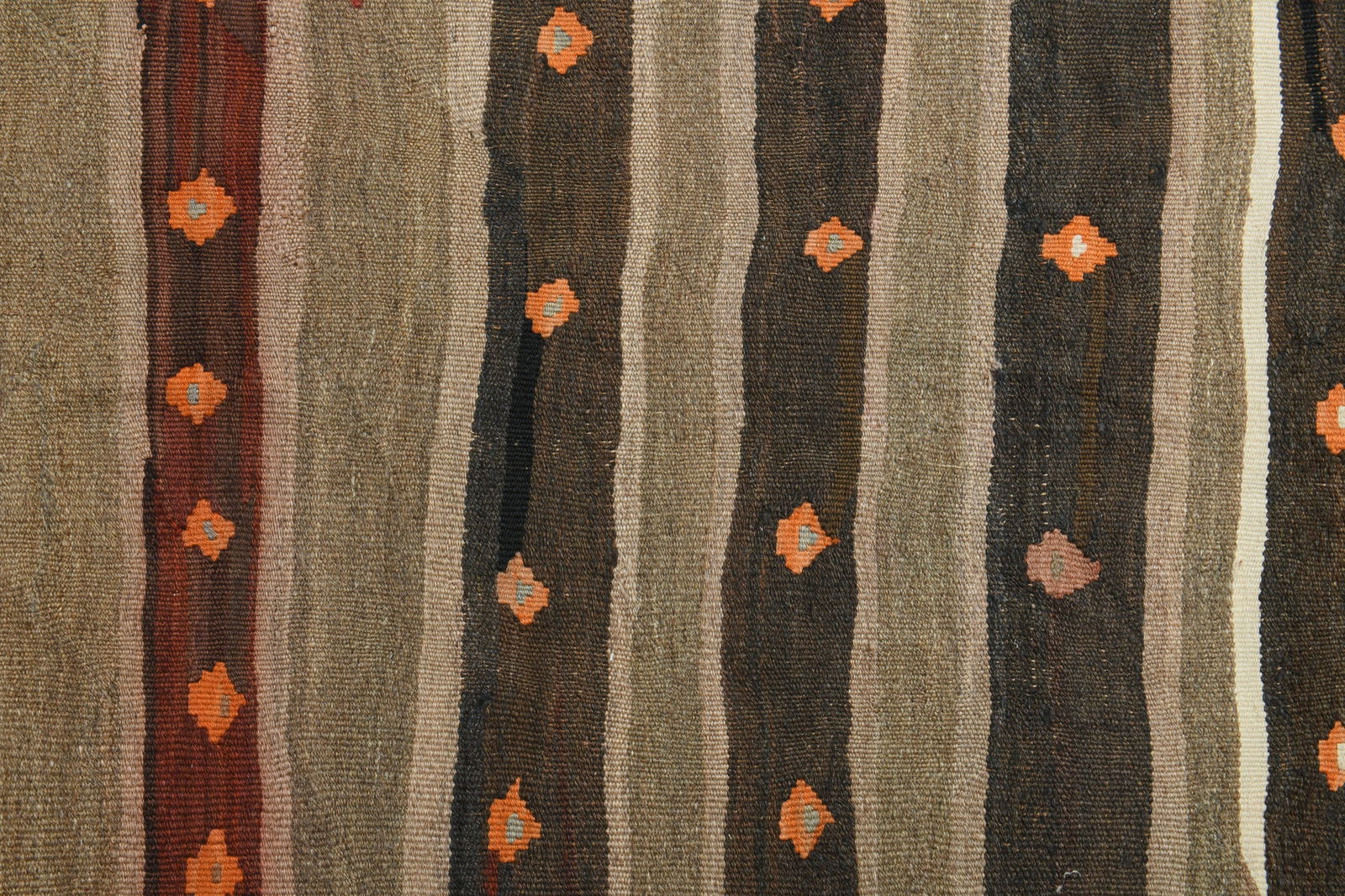 5'5x9'7 ft, BROWN STRIPED KILIM - 8