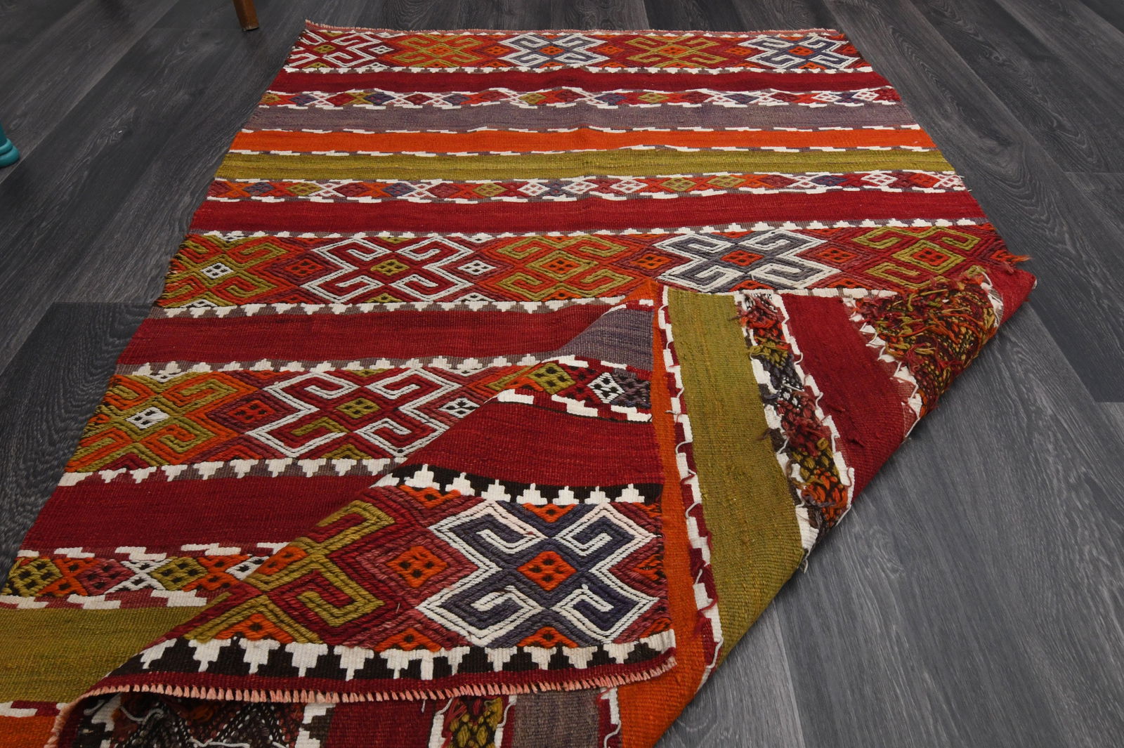 3.5x6 Ft, Vintage Rug, Accent - 8