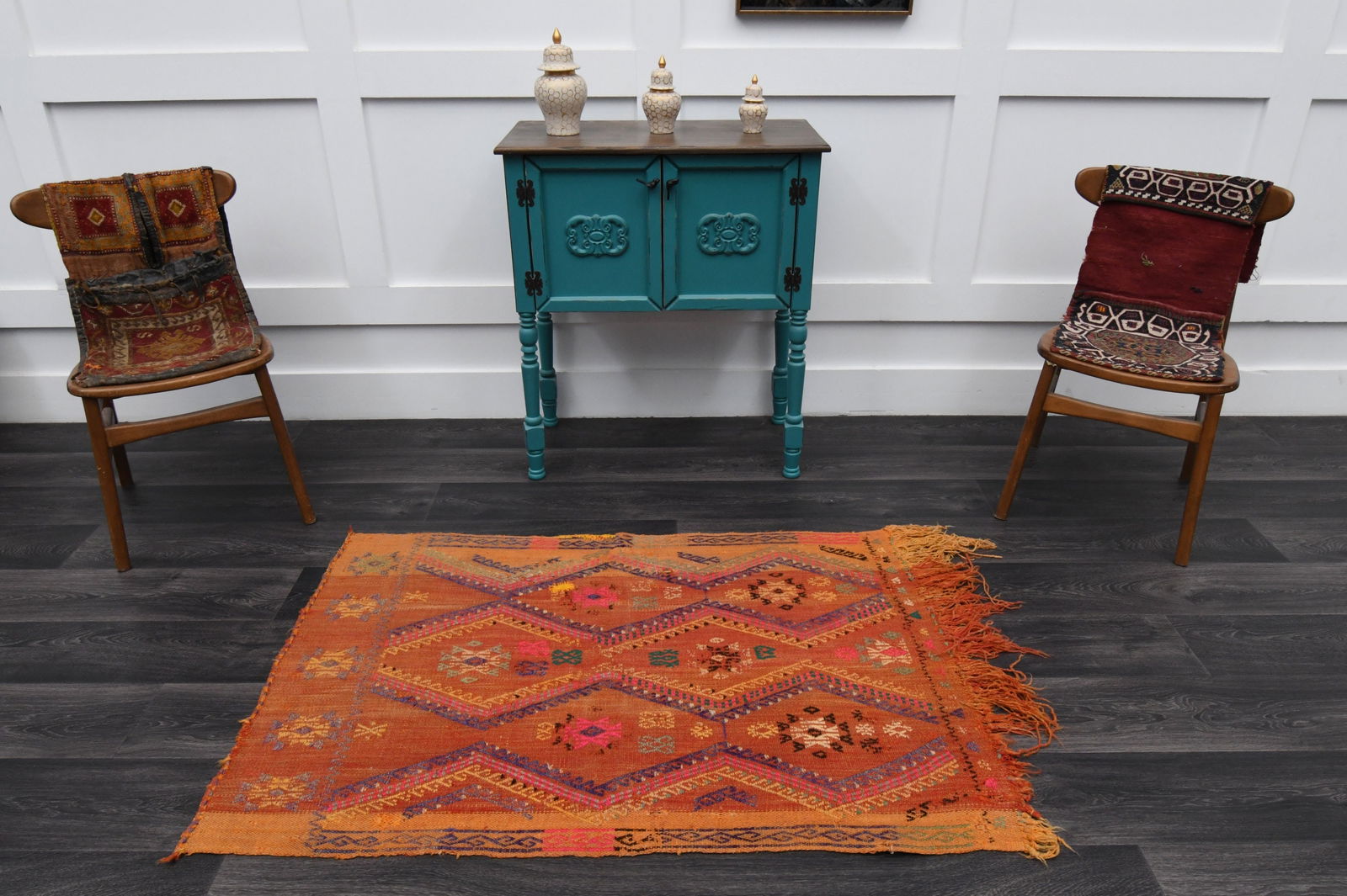 3.5x6 Ft, Vintage Rug, Accent - 2