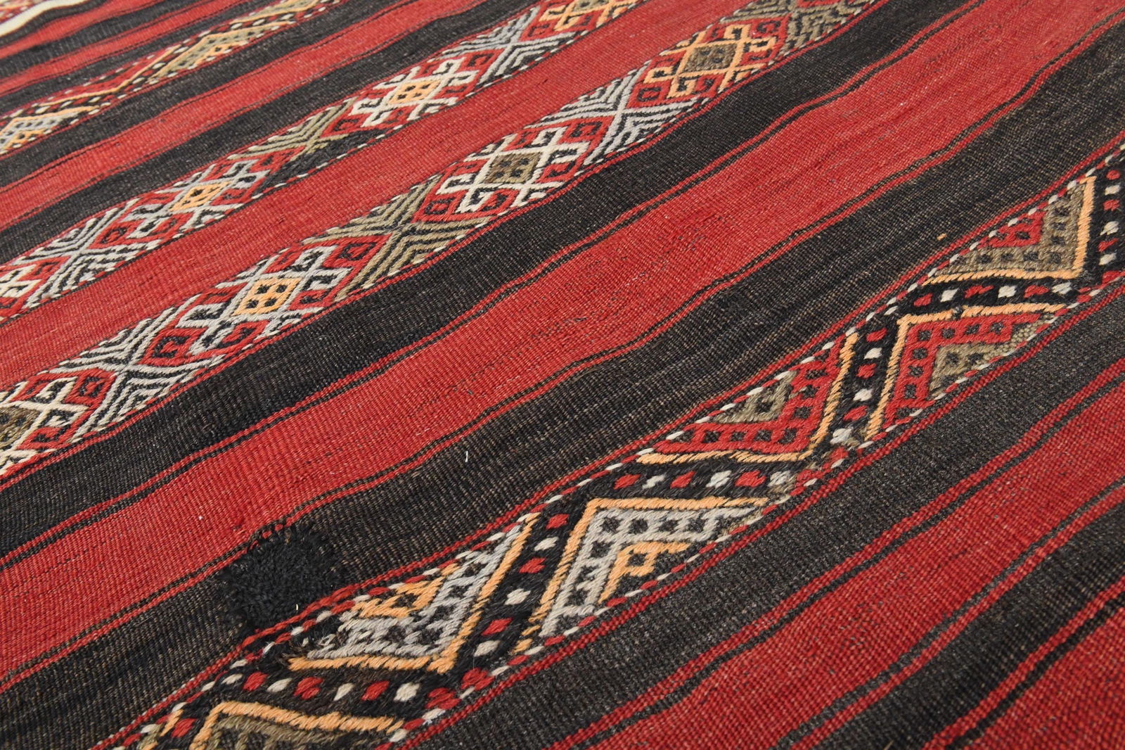 2.8x13 ft, STRIPED TURKISH KILIM - 6