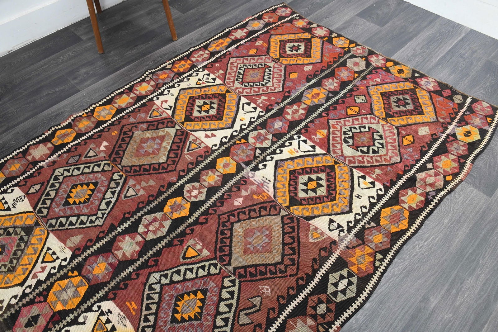 5x13.5 ft, WIDE TURKISH KILIM Runner - 3