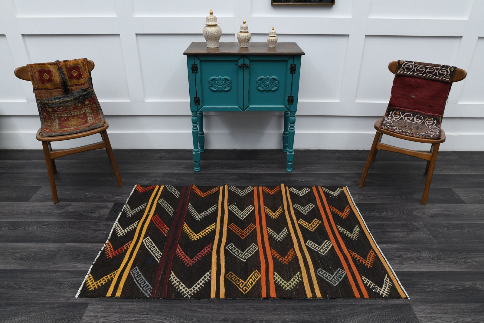 3.2x5.1 ft, TURKISH KILIM Rug - 2