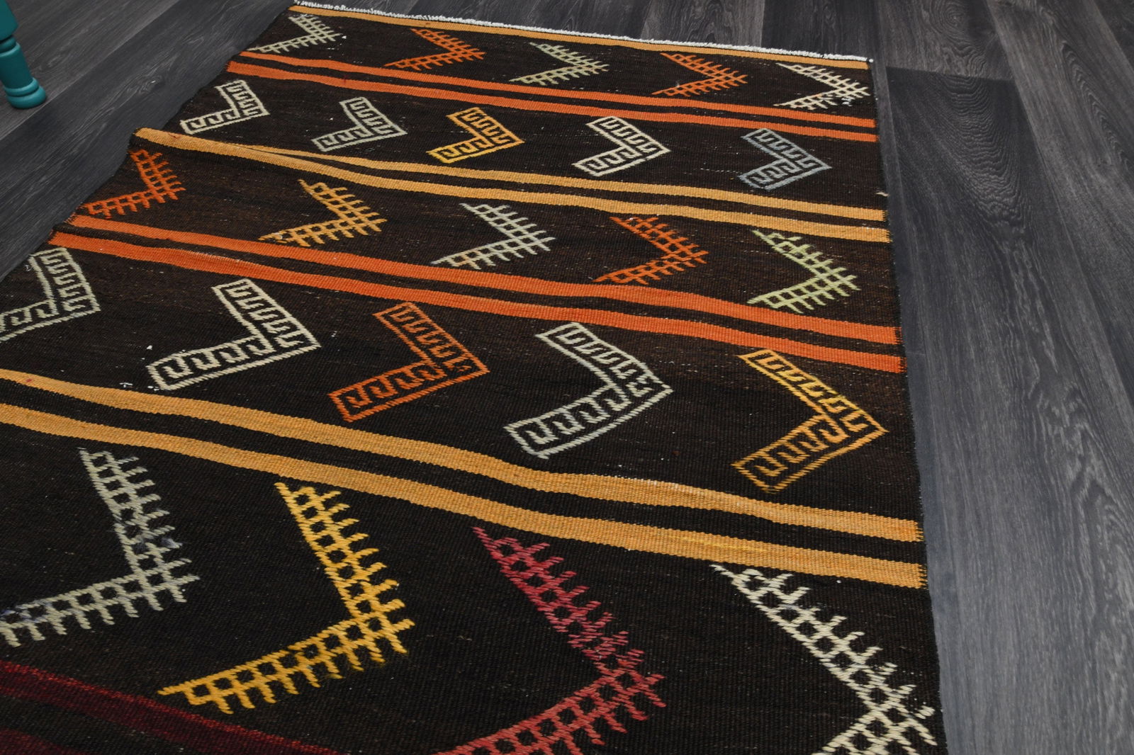 3.2x5.1 ft, TURKISH KILIM Rug - 3