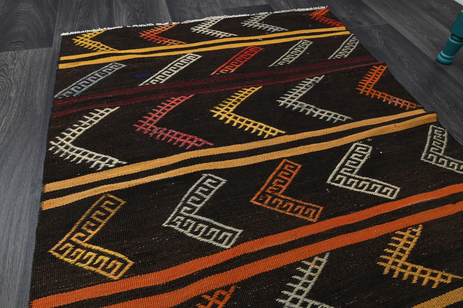 3.2x5.1 ft, TURKISH KILIM Rug - 4