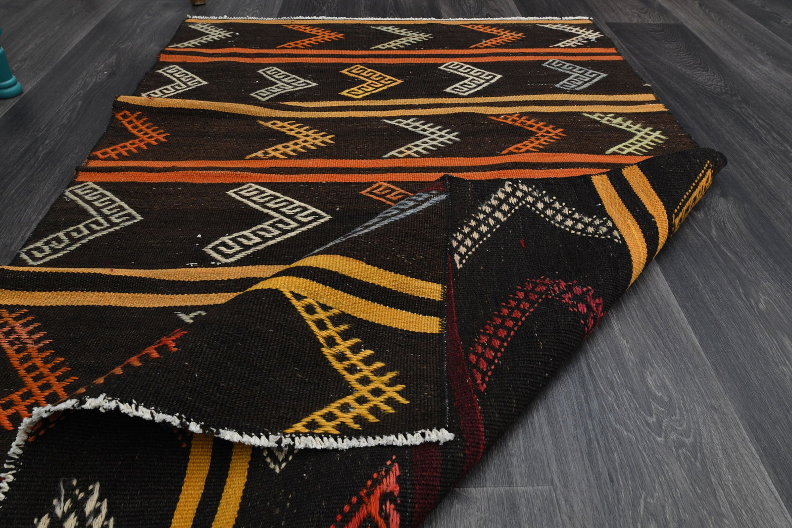 3.2x5.1 ft, TURKISH KILIM Rug - 8