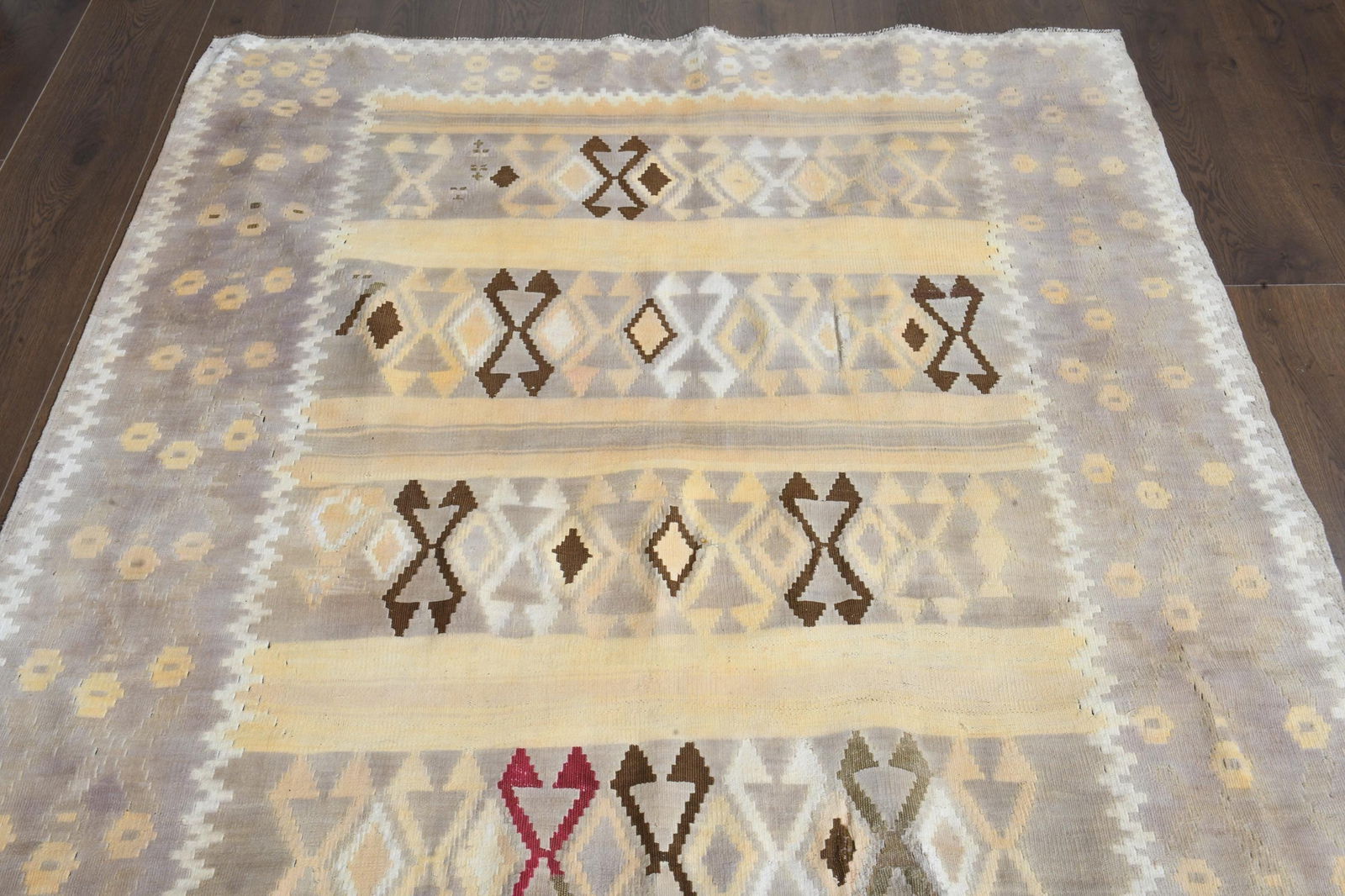 4'5x6'4 ft, COLORFUL, Vintage Turkish Rug - 8