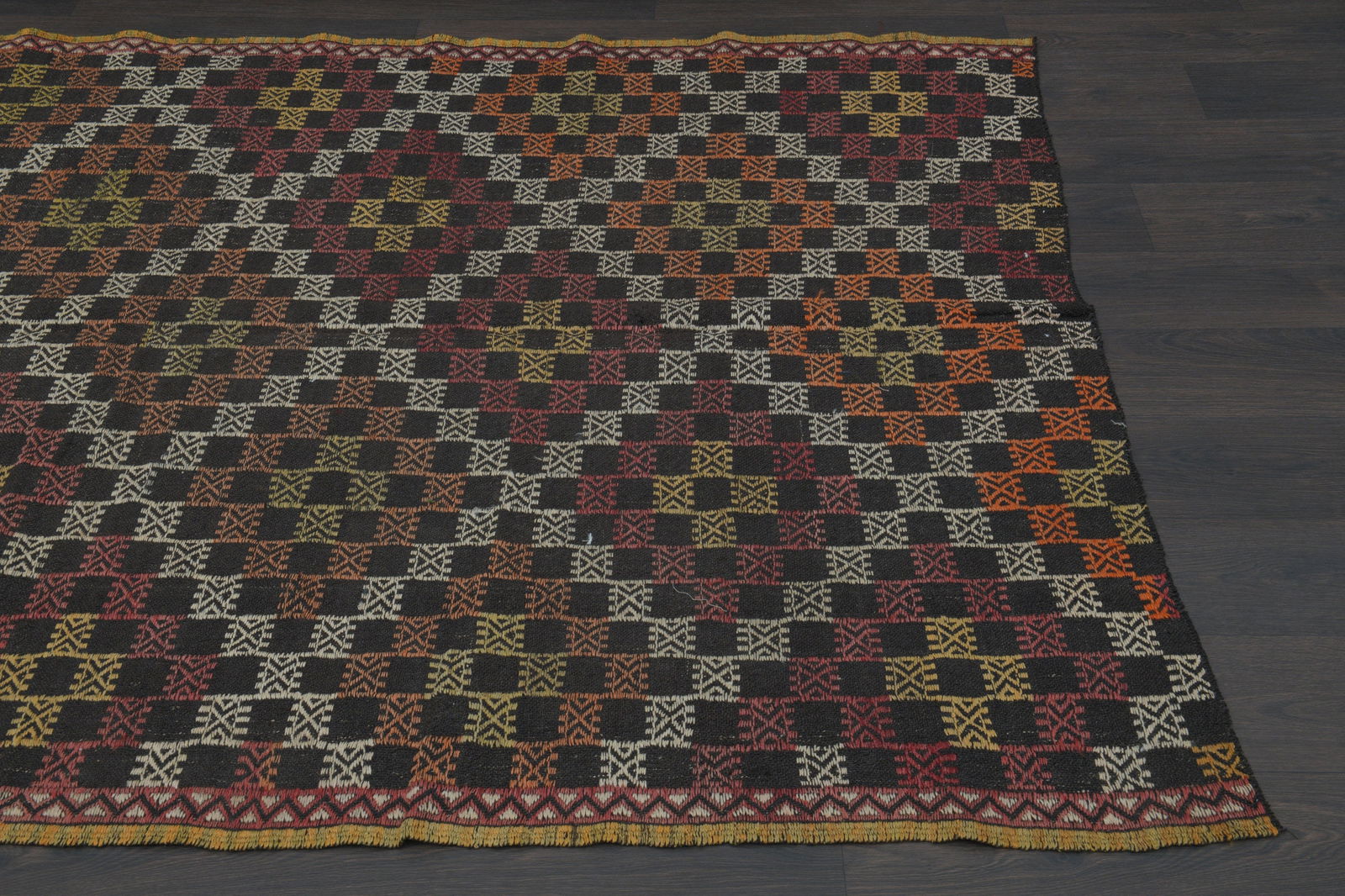 5x8 Kilim Flatweave Turkish Rug - 9