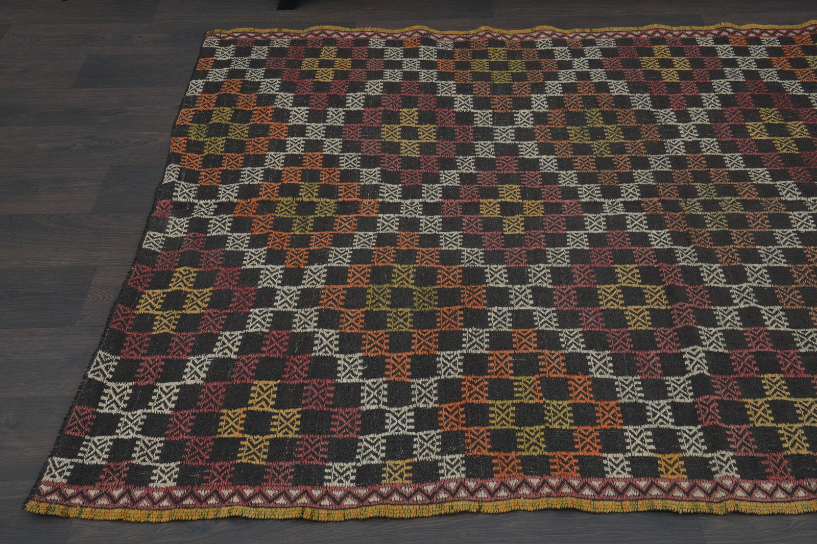 5x8 Kilim Flatweave Turkish Rug - 7