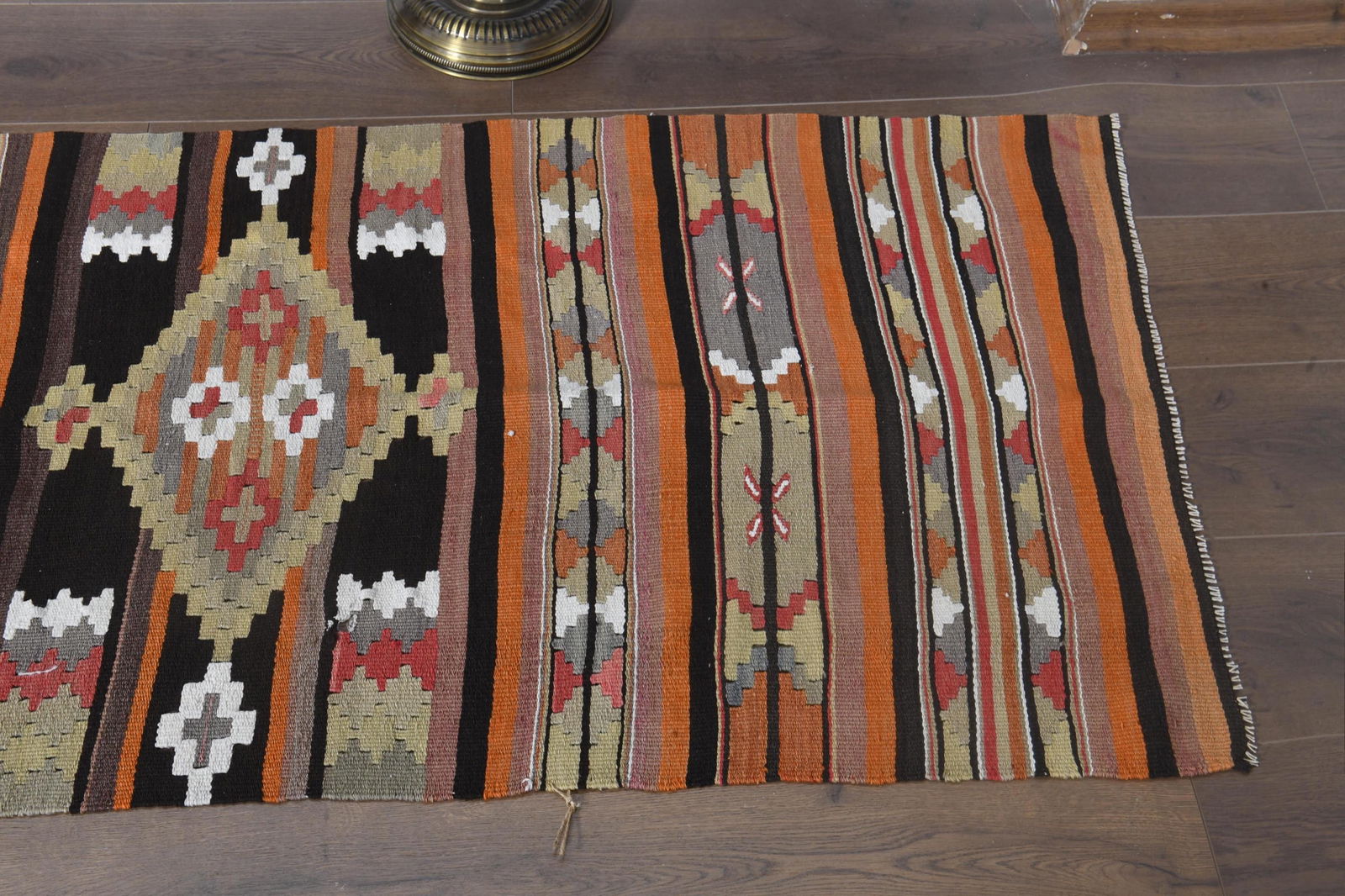2'5x13'4 ft, COLORFUL KILIM RUNNER - 5