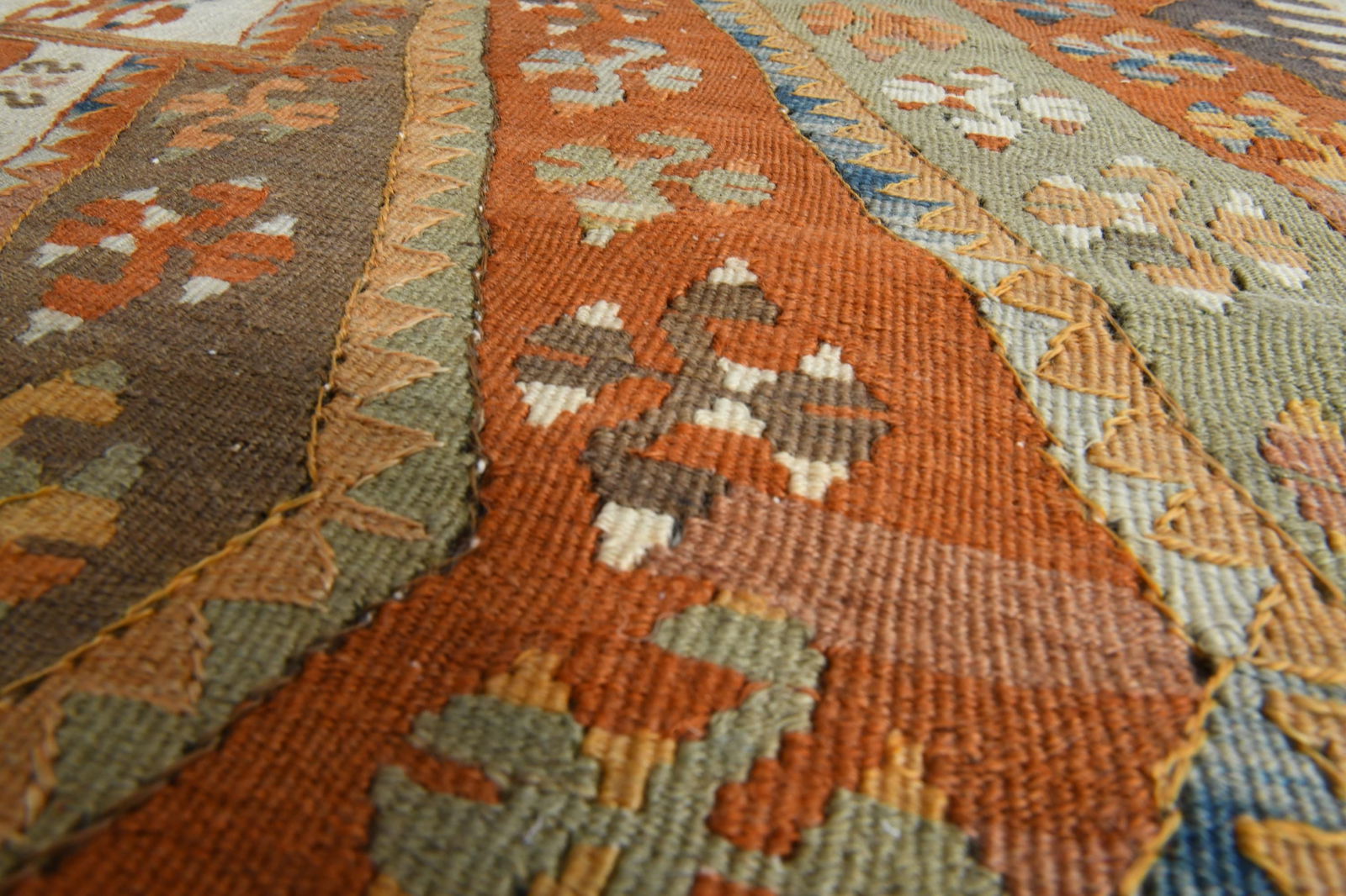 2'8x13'1 ft, STRIPED KILIM RUG, Turkish Vintage Runner - 3