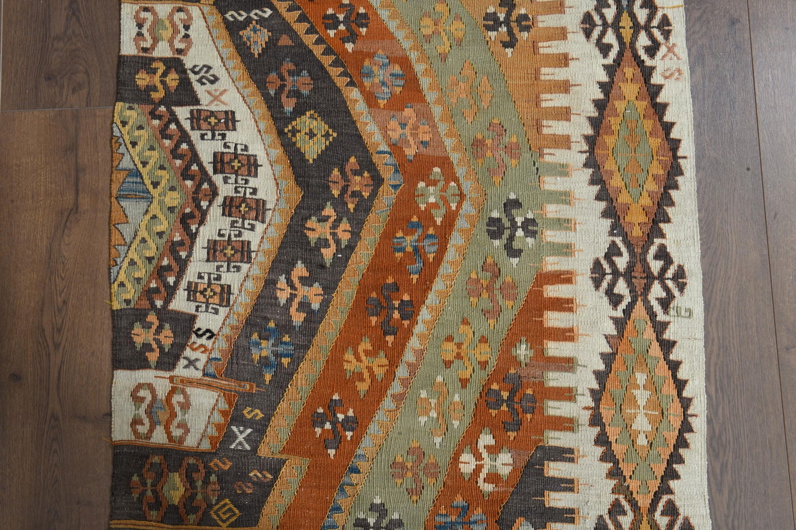 2'8x13'1 ft, STRIPED KILIM RUG, Turkish Vintage Runner - 4