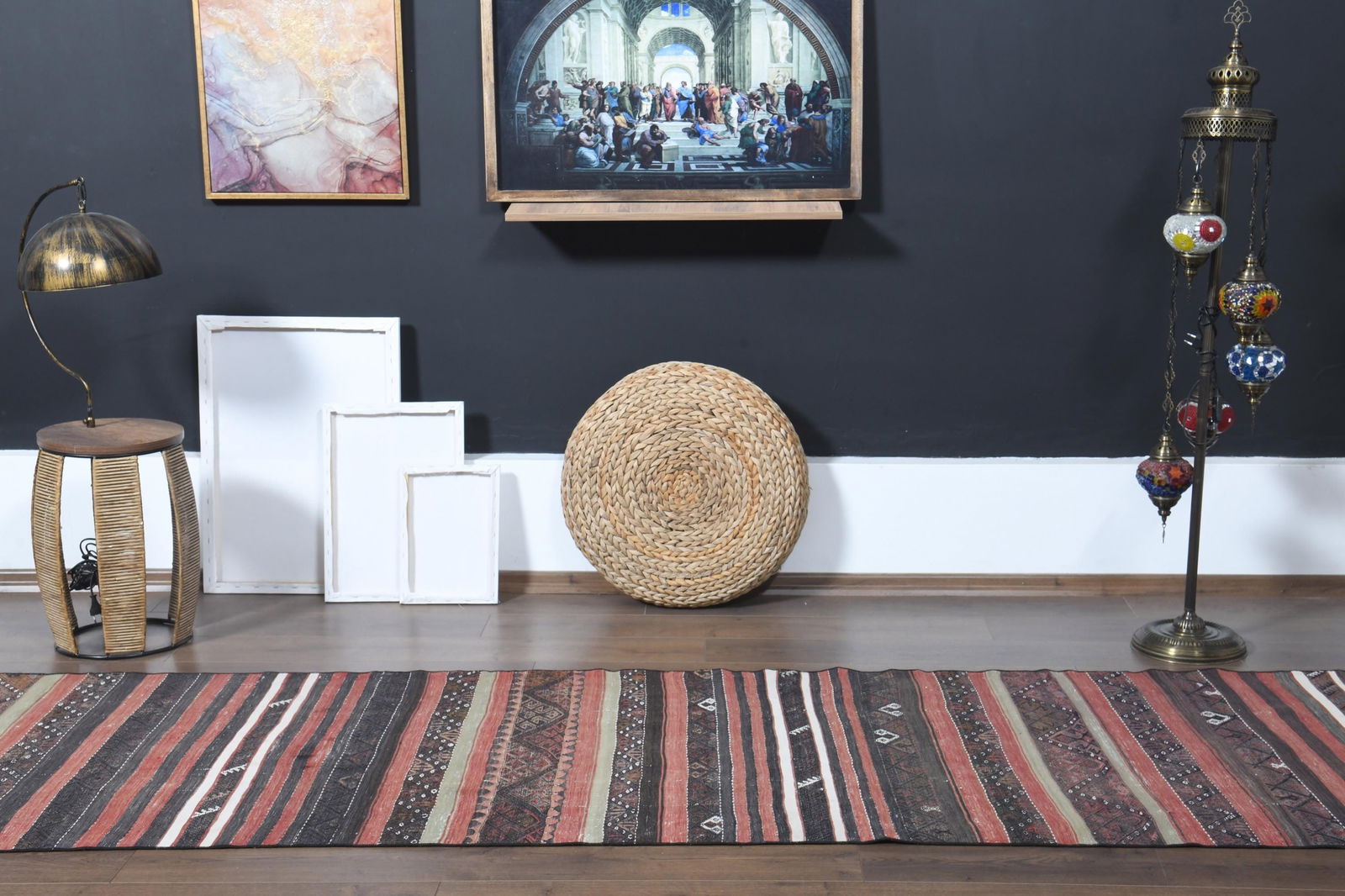 3'1x13'5 ft, TURKISH RUNNER RUG - 9