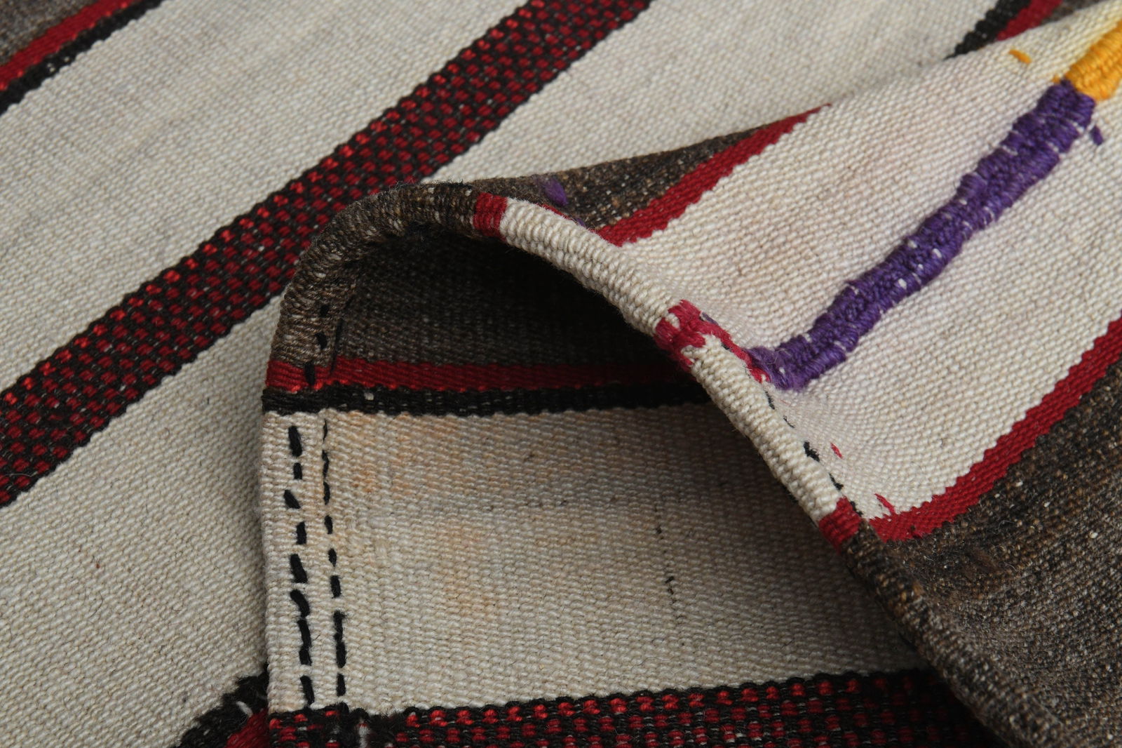 6'2x8'5 ft, STRIPED KILIM RUG, Turkish Area - 8