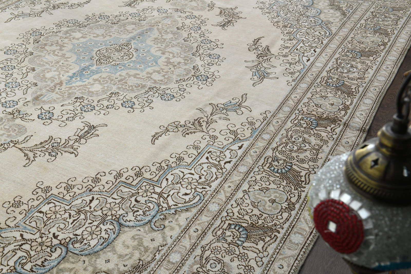 9'4x12'5 ft, BEIGE PERSIAN RUG - 4