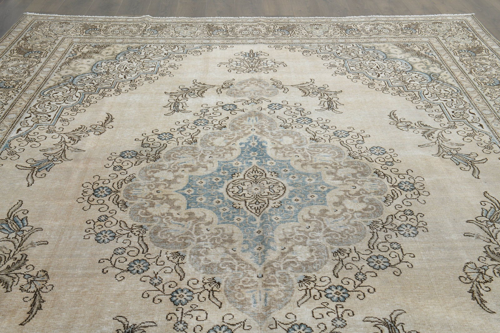 9'4x12'5 ft, BEIGE PERSIAN RUG - 7