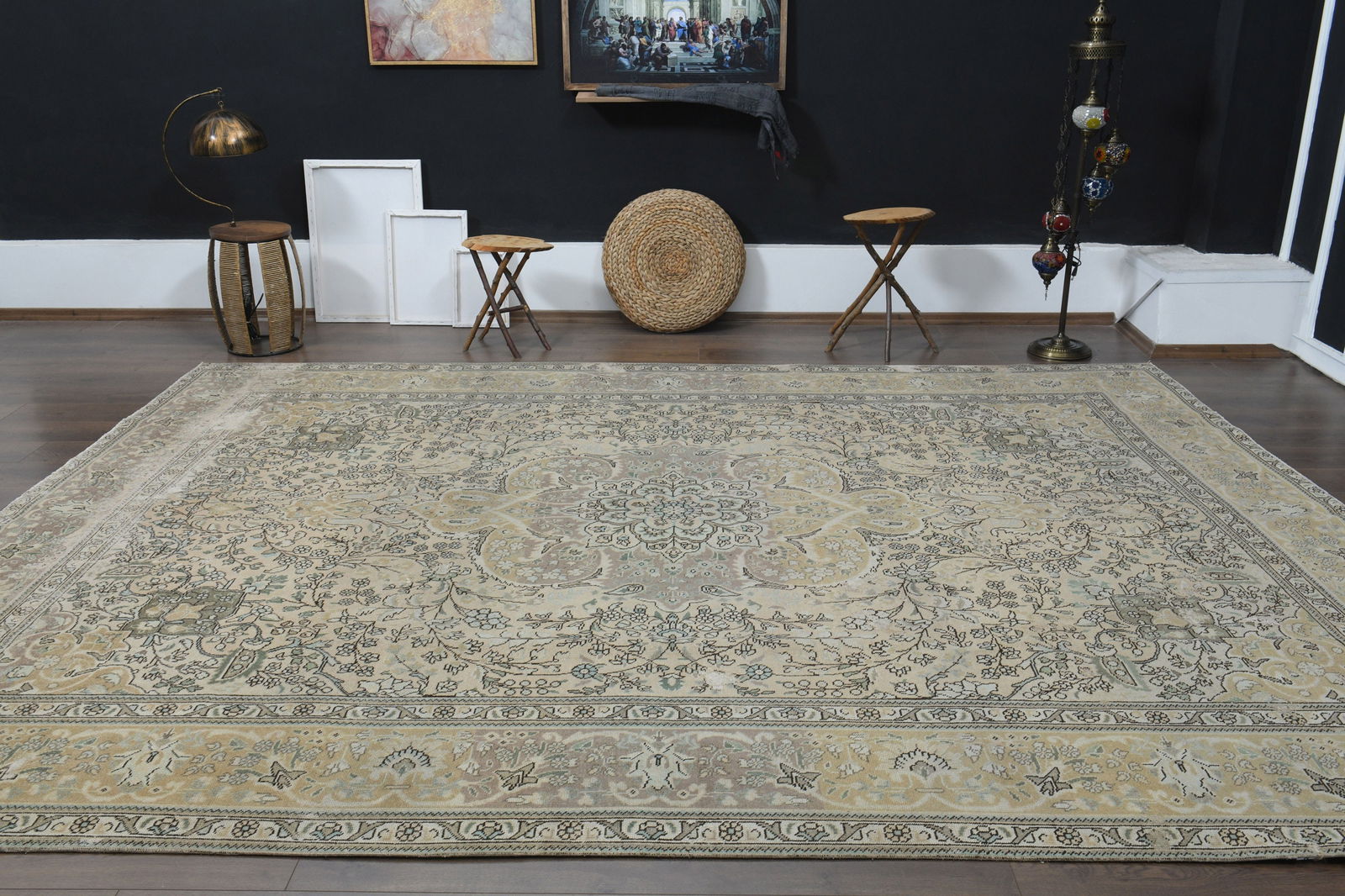 9'5x12'4 ft, ORANGE OVERSIZED DÉCOR - 9