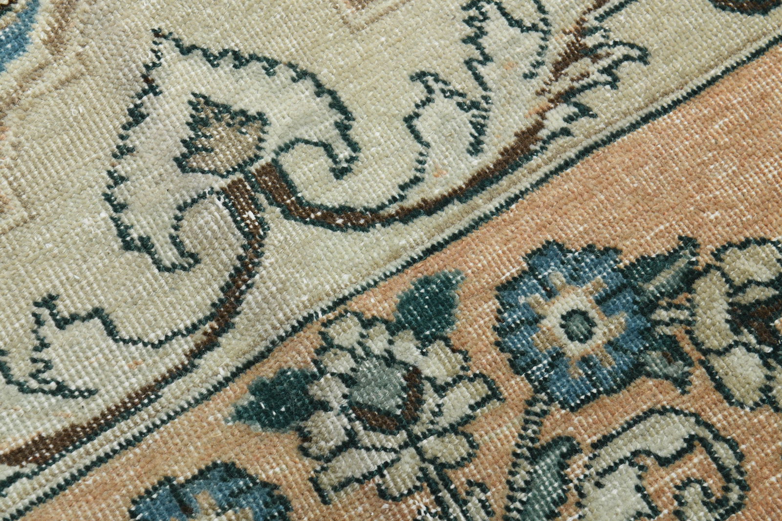 9'7x12'8 ft, BEIGE FLORAL RUG - 8