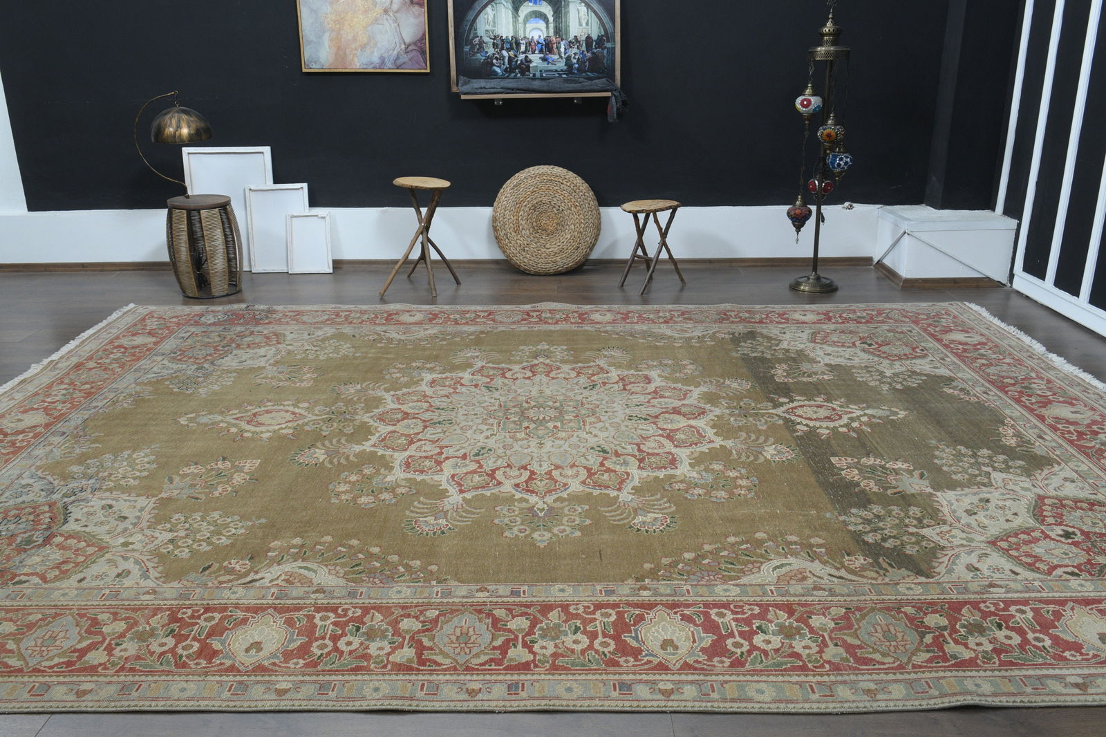 9'5x13'5 ft, VINTAGE HANDMADE RUG - 9