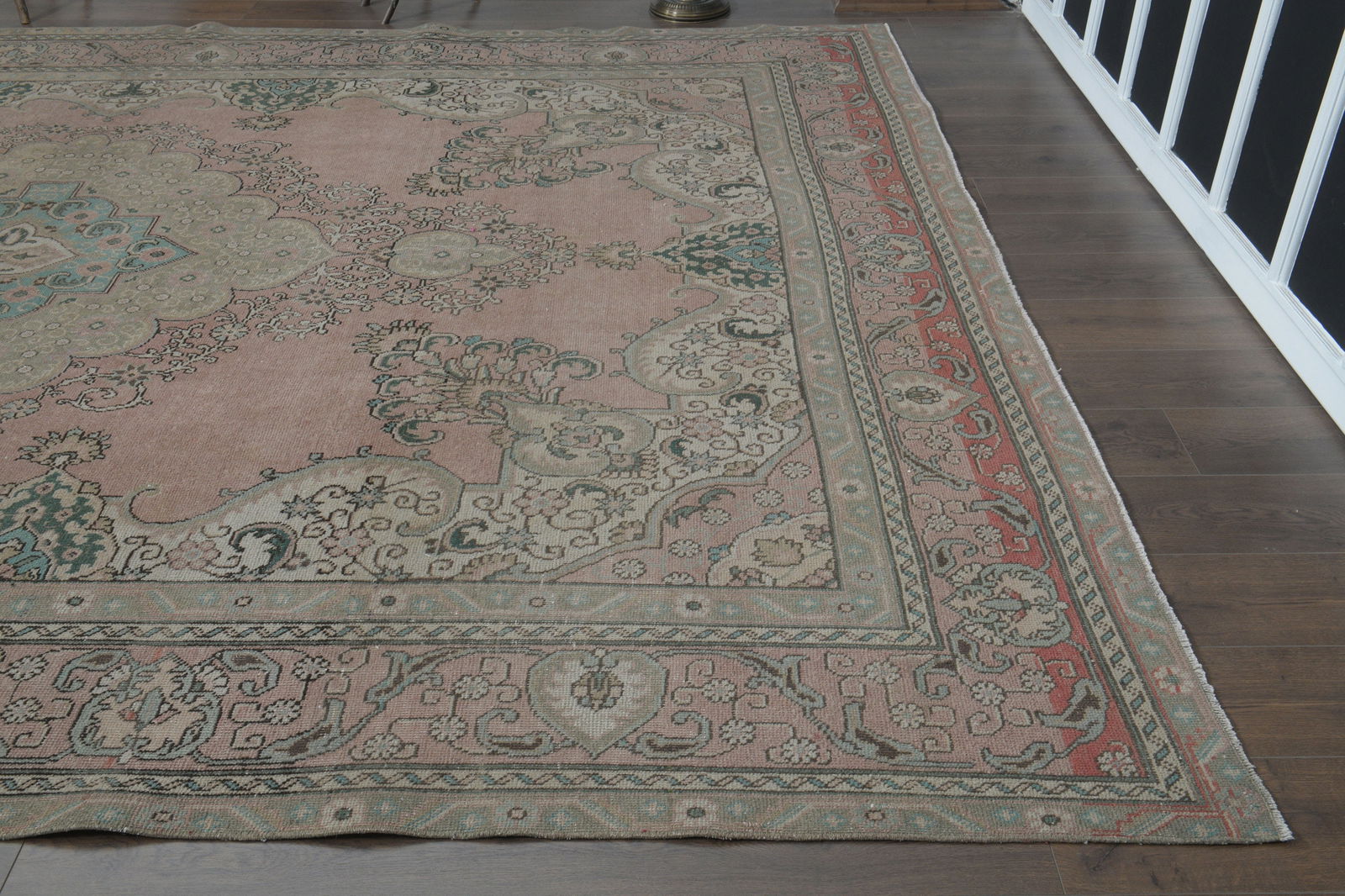 9'5x12'8 ft, PINK PERSIAN RUG - 2