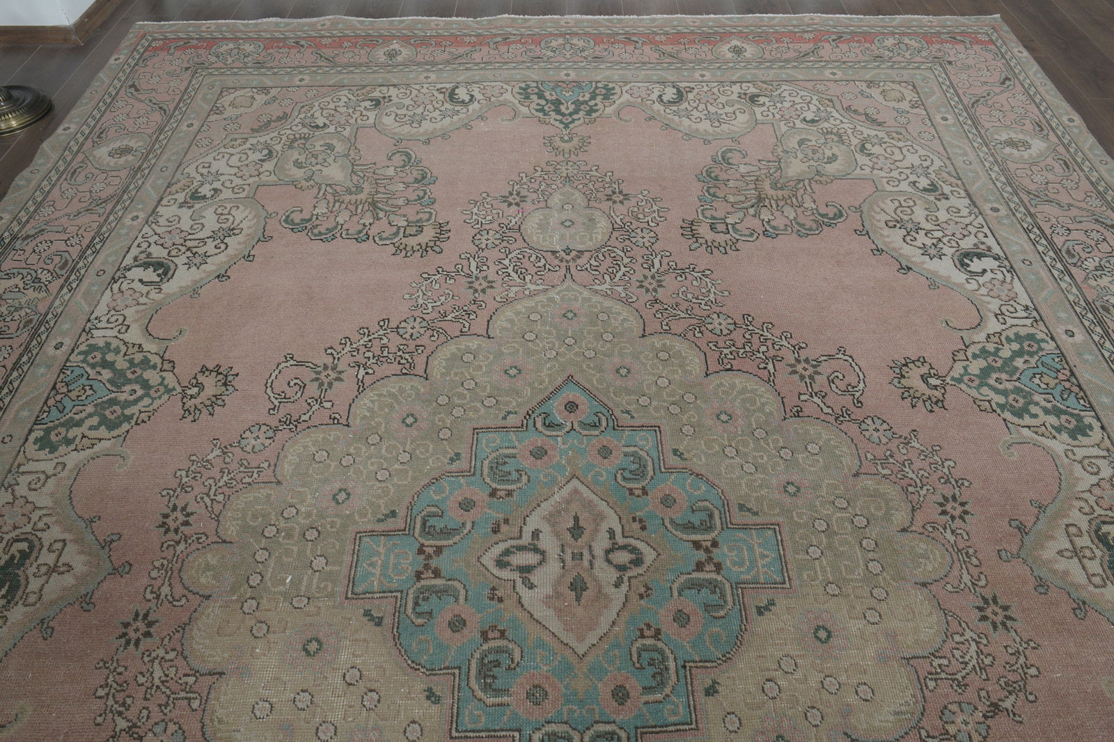 9'5x12'8 ft, PINK PERSIAN RUG - 5