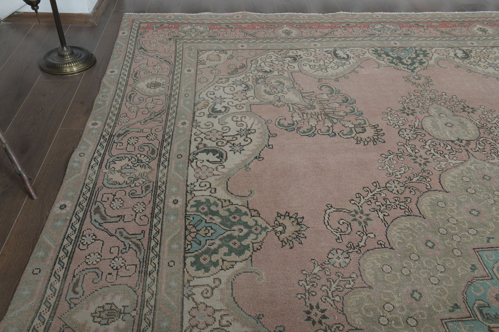 9'5x12'8 ft, PINK PERSIAN RUG - 6