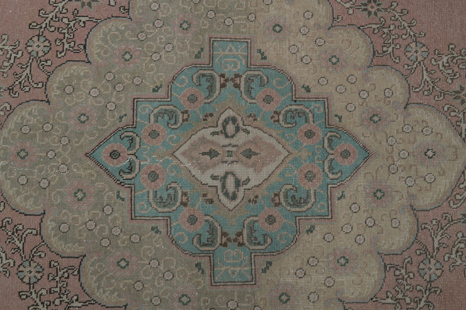 9'5x12'8 ft, PINK PERSIAN RUG - 7
