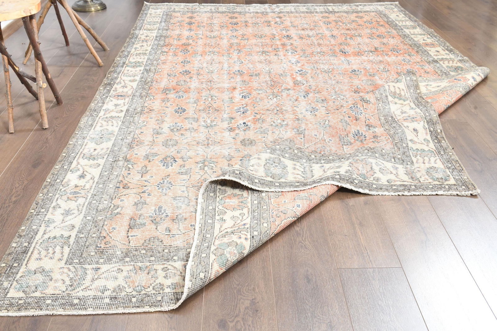 9'4x12'2 ft, FLORAL PERSIAN RUG - 2