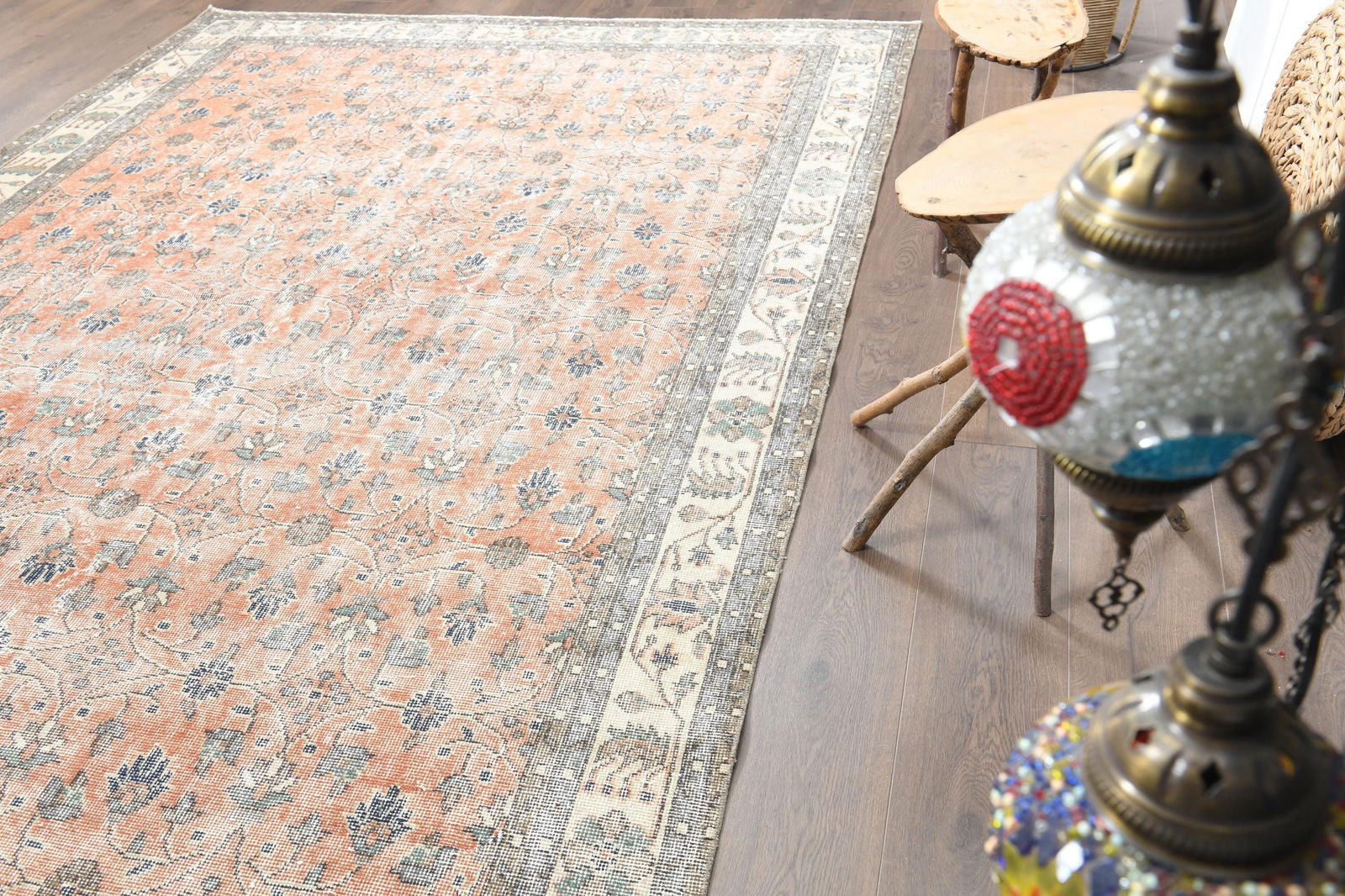 9'4x12'2 ft, FLORAL PERSIAN RUG - 3