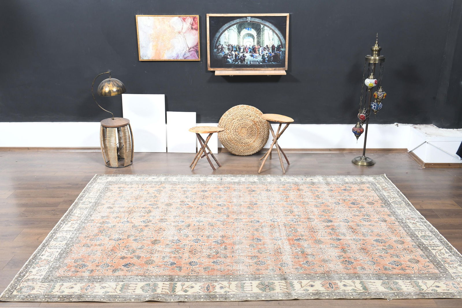 9'4x12'2 ft, FLORAL PERSIAN RUG - 4