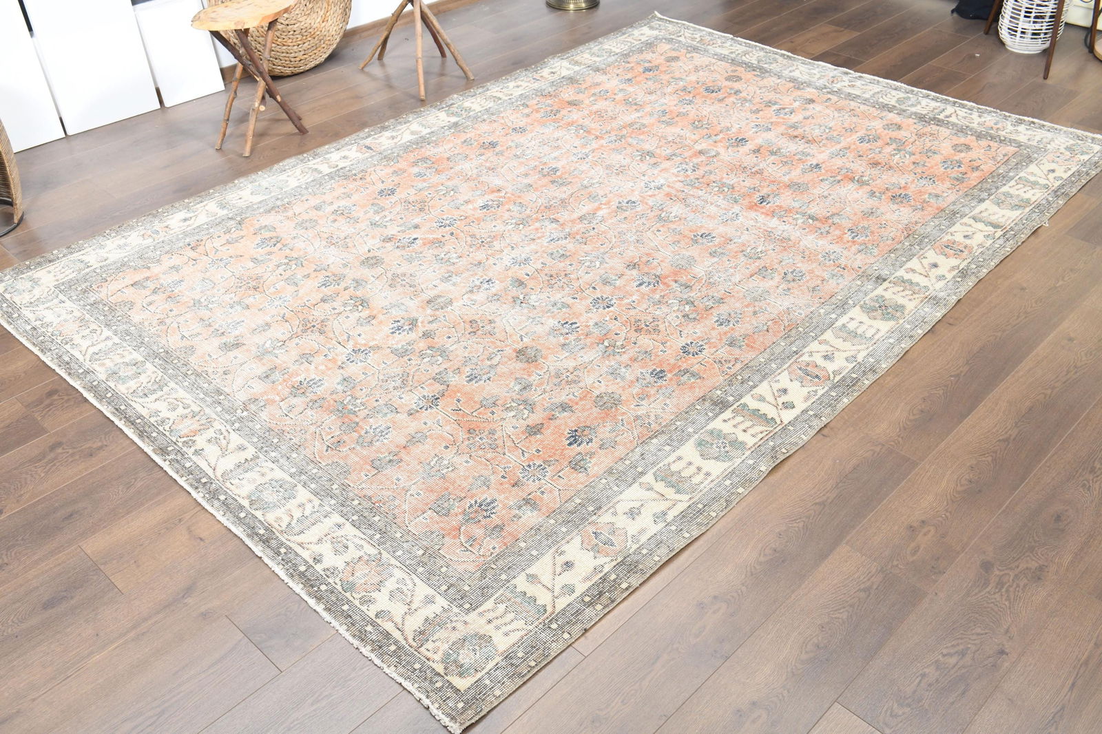 9'4x12'2 ft, FLORAL PERSIAN RUG - 6