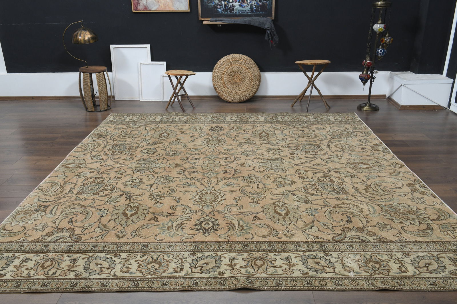 9'3x9'9 ft, UNIQUE PERSIAN RUG - 2