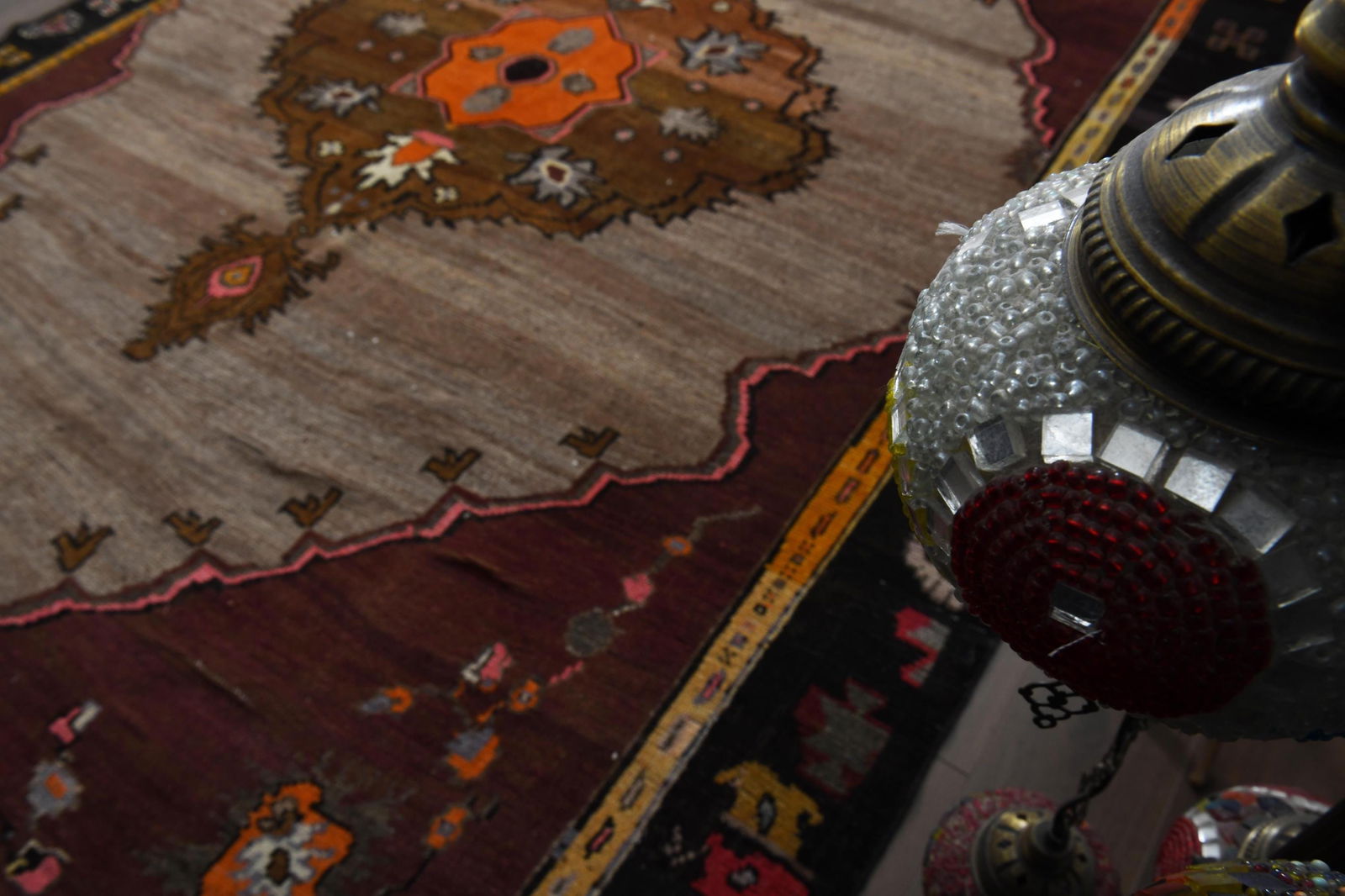 9.4x12.3 ft, PERSIAN AREA RUG: Title: 9.4x12.3 ft, PERSIAN AREA RUG Description: This Turkish one-of-a-kind Anatolian Vintage Rug is hand-knotted and handwoven by the most skilled artisans who use pure wool, in muted, natural