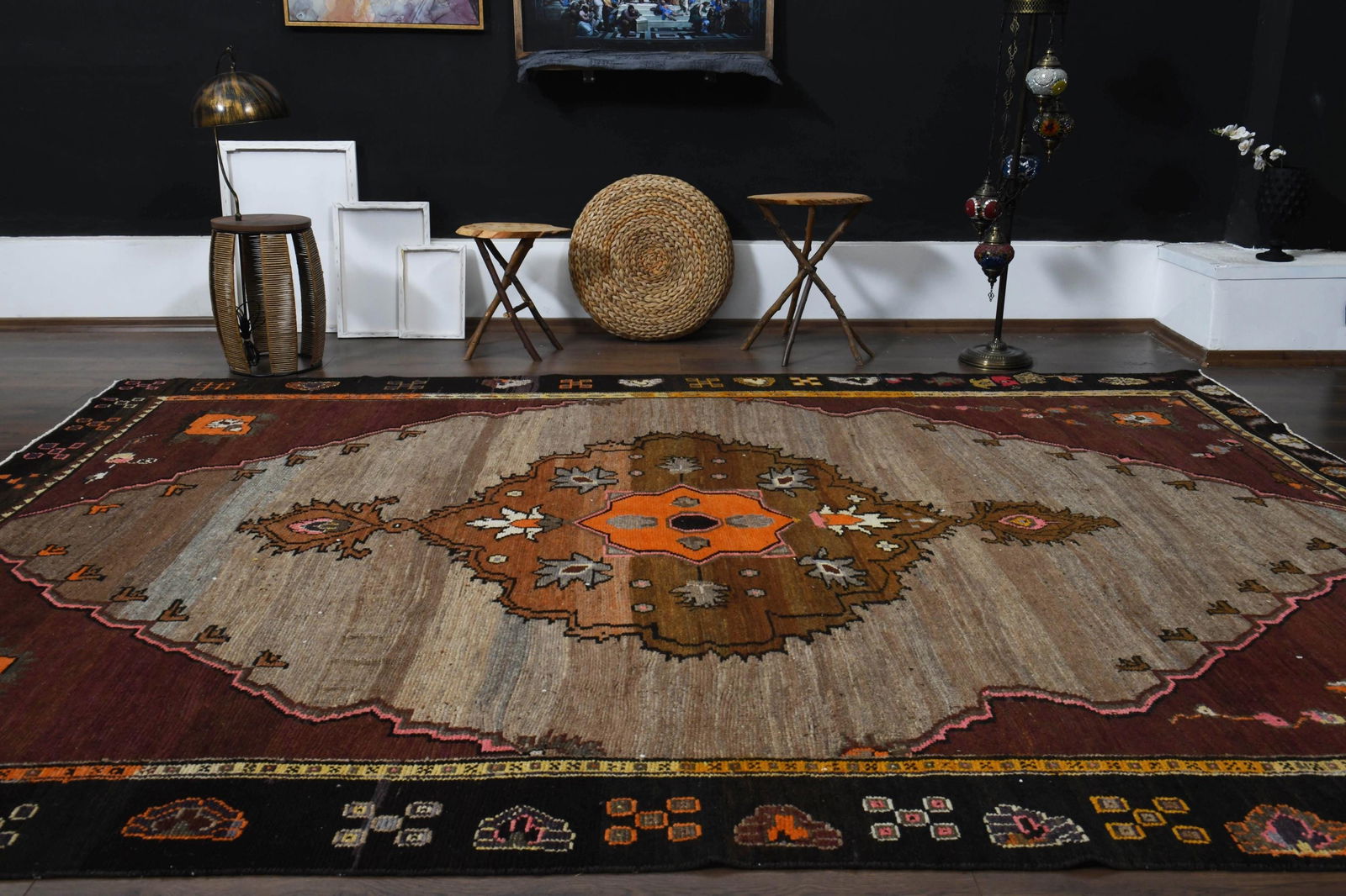 9.4x12.3 ft, PERSIAN AREA RUG - 8