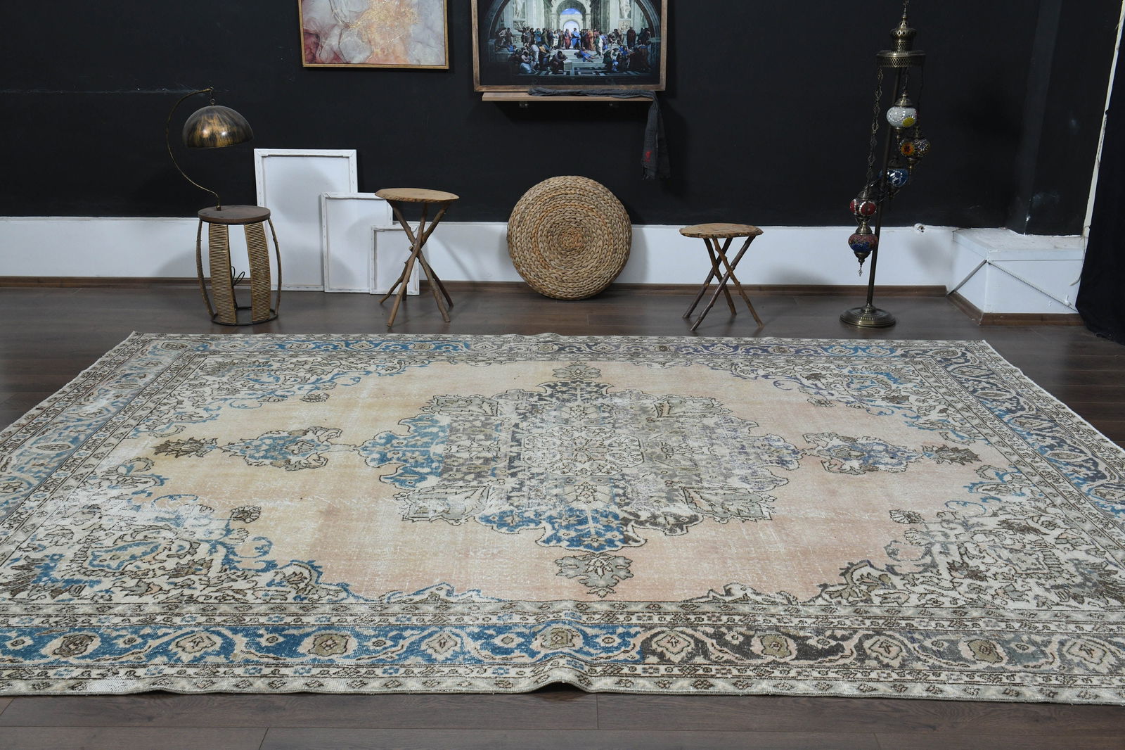 8'4x12'1 ft, ORANGE OVERSIZED RUG - 9