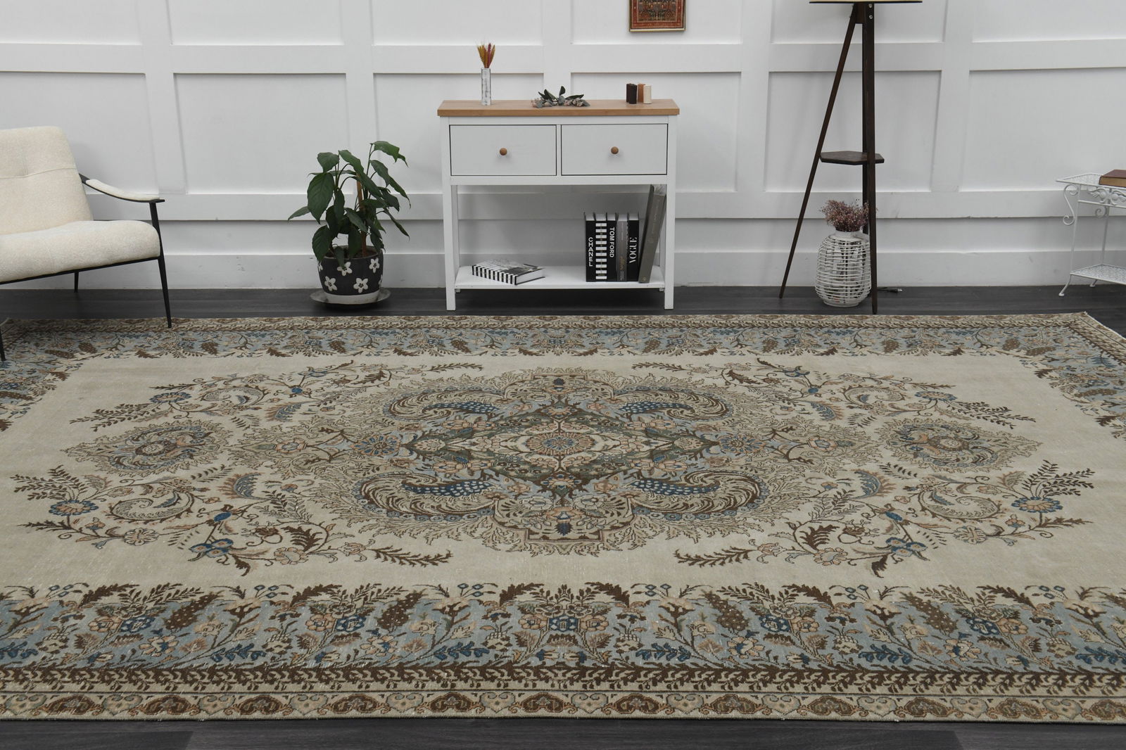 9.9x14.9 ft Oversized Floral Rug, - 5