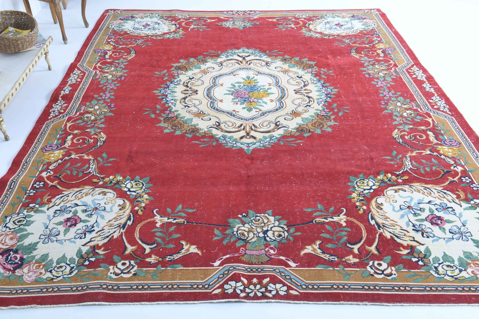 9.7x11.8 ft, VINTAGE Rug, TURKISH (1 of 9)