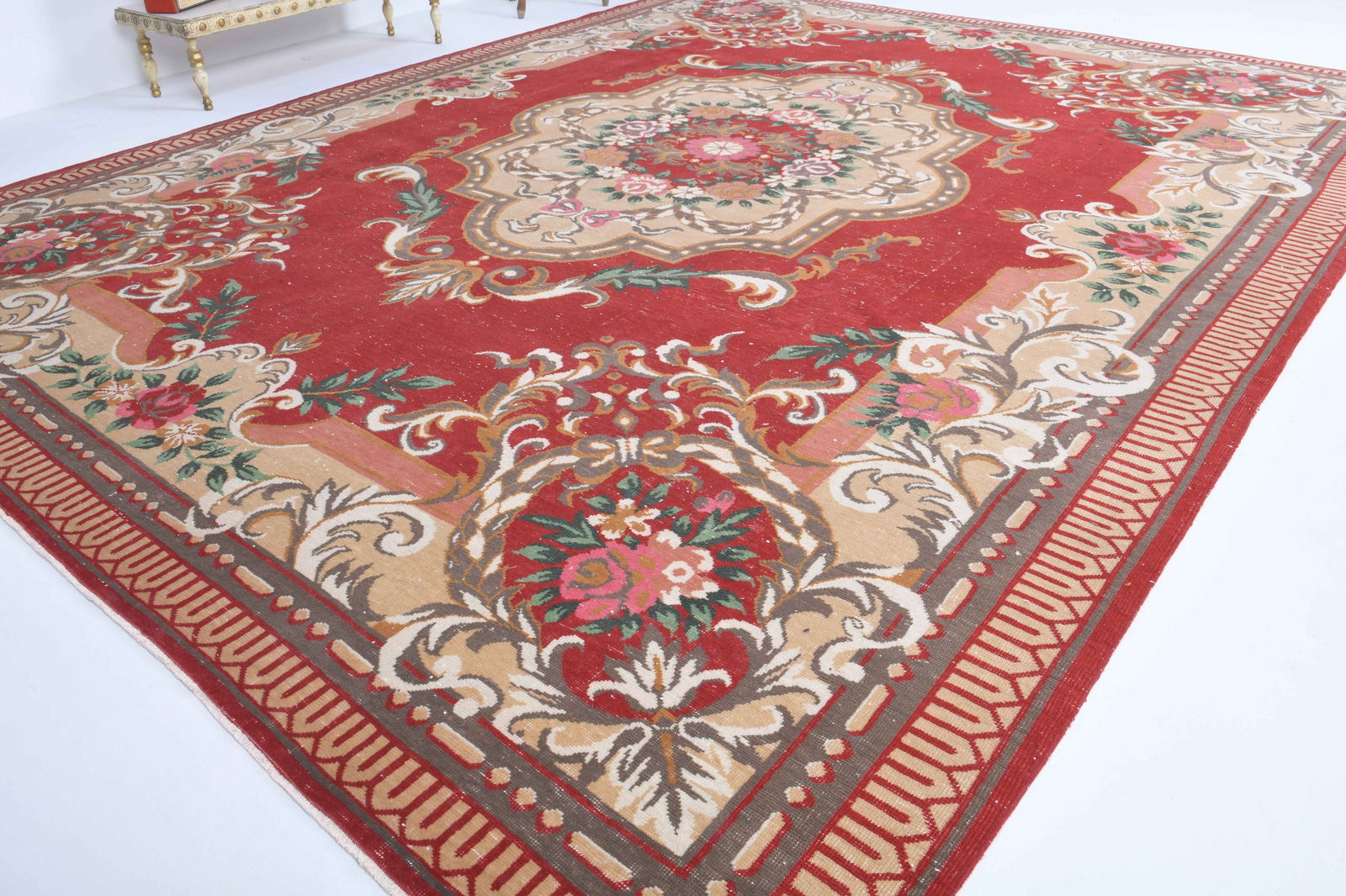 9.8x12.3 ft, TURKISH AREA Rug, Vintage - 2