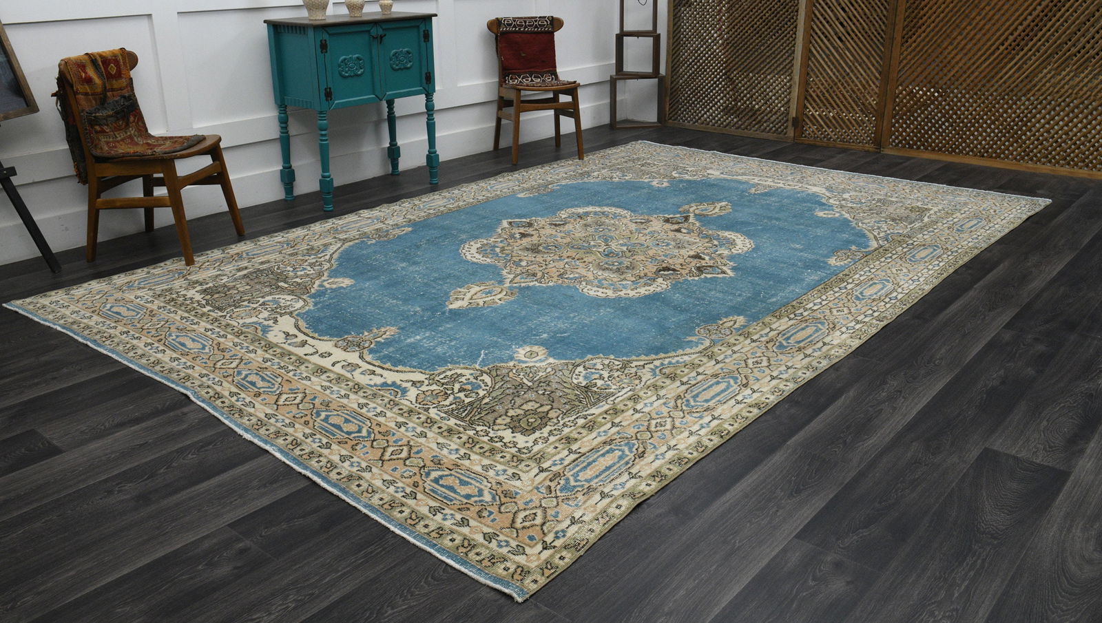 8.4x12.9 ft, VINTAGE OUSHAK RUG - 2