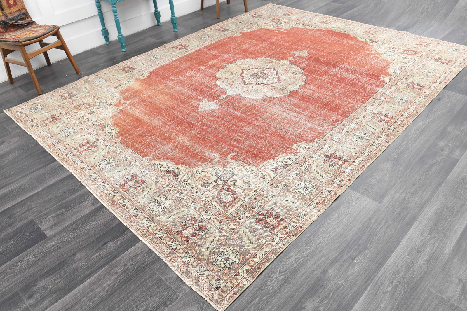 8.6x11.5 ft, ORANGE BEIGE TURKISH - 6