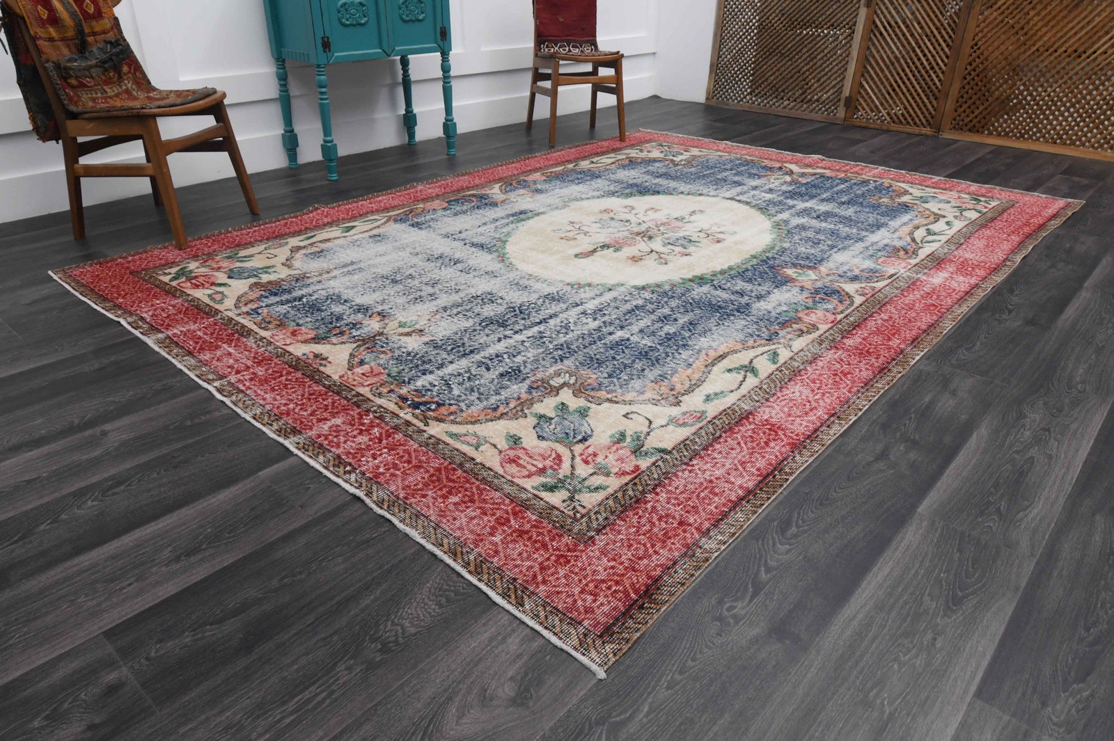 7.5x10.8 ft, VINTAGE RUG, TURKISH - 2